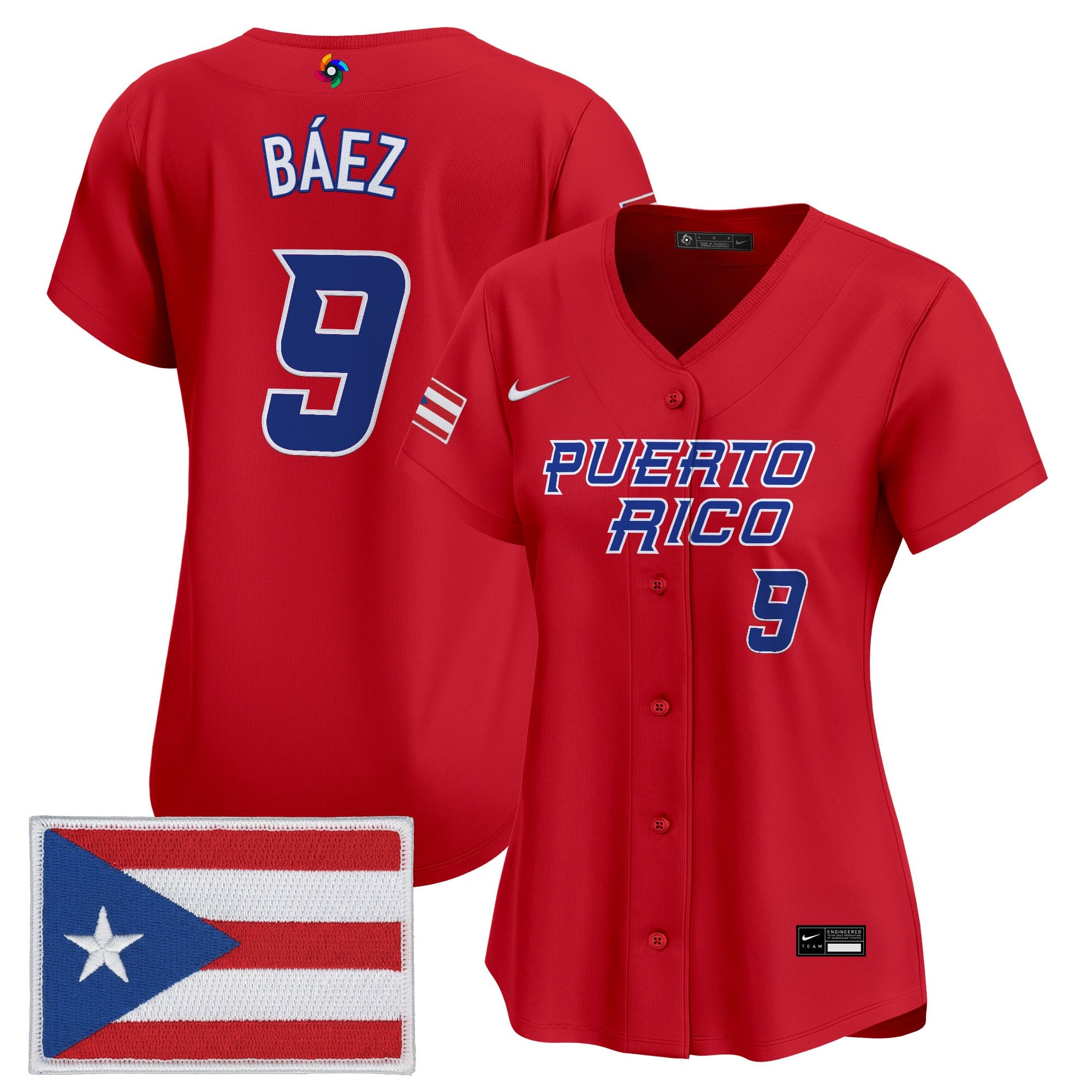 Women's Team Puerto Rico World Baseball Classic Vapor Premier Jersey - All Stitched