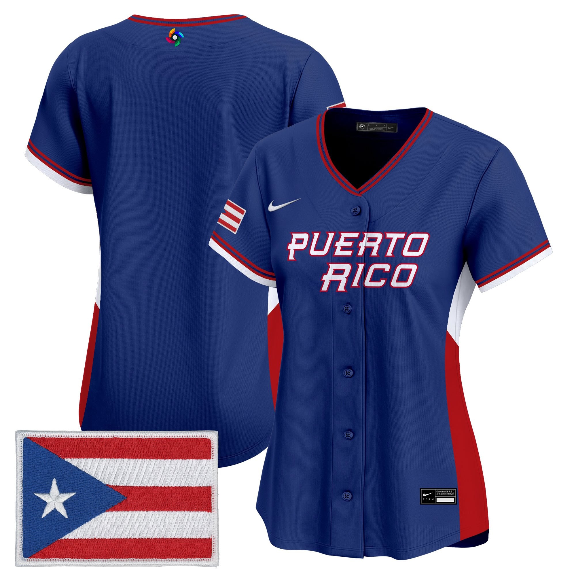 Women's Team Puerto Rico World Baseball Classic Vapor Premier Jersey - All Stitched