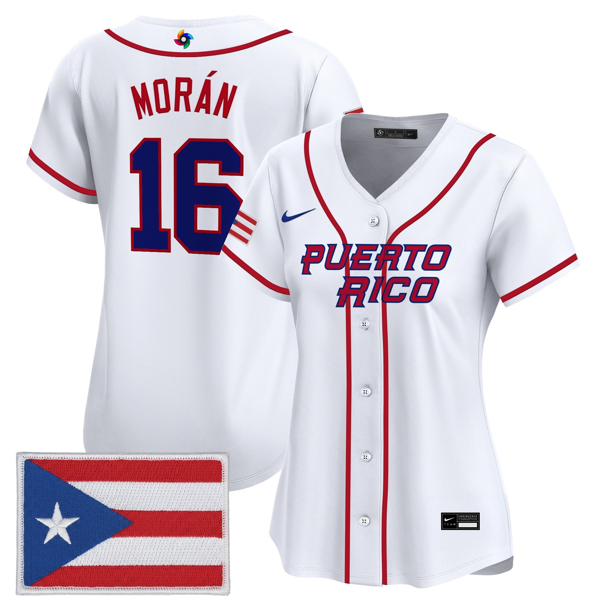 Women's Team Puerto Rico World Baseball Classic Vapor Premier Jersey - All Stitched