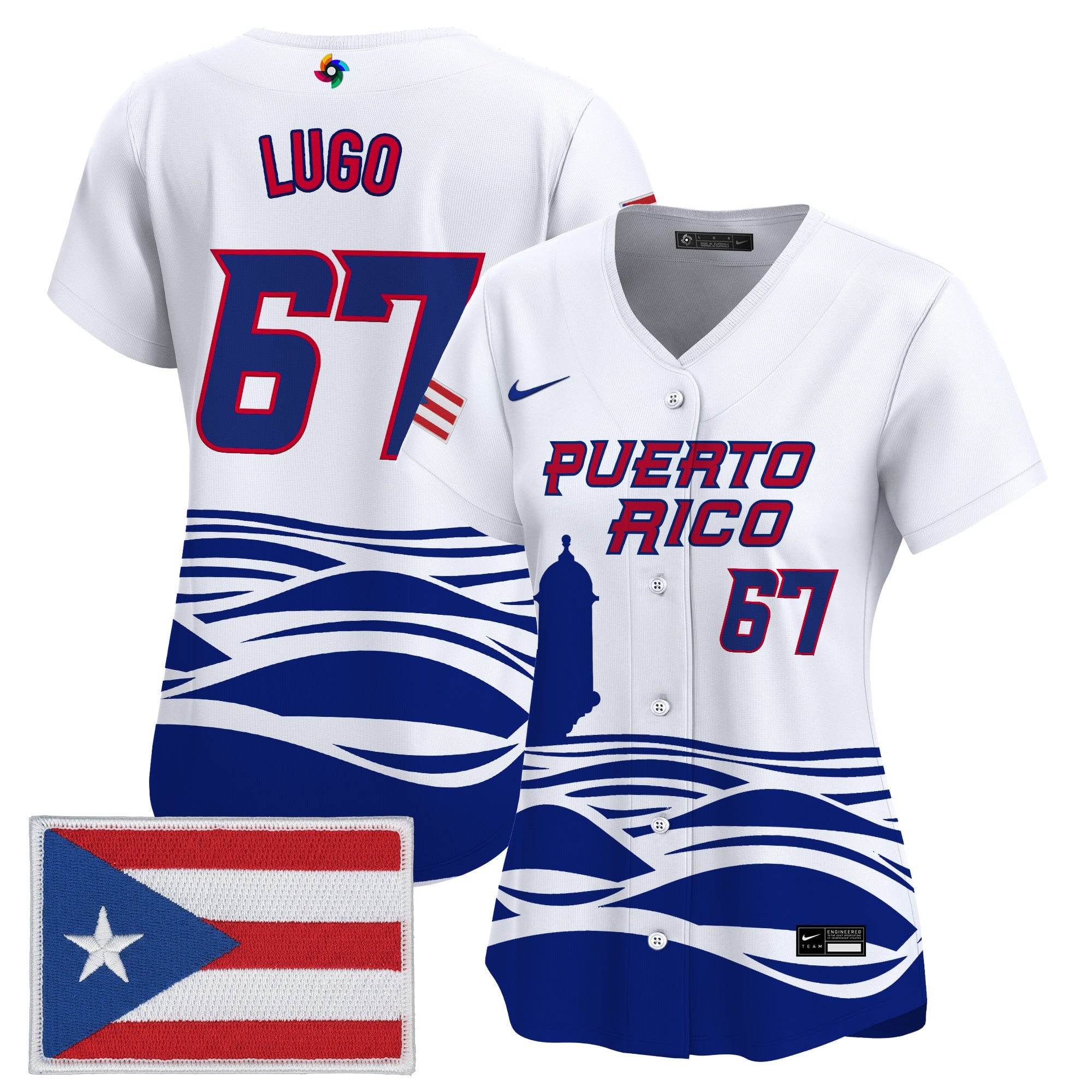 Women's Team Puerto Rico World Baseball Classic Vapor Premier Jersey - All Stitched