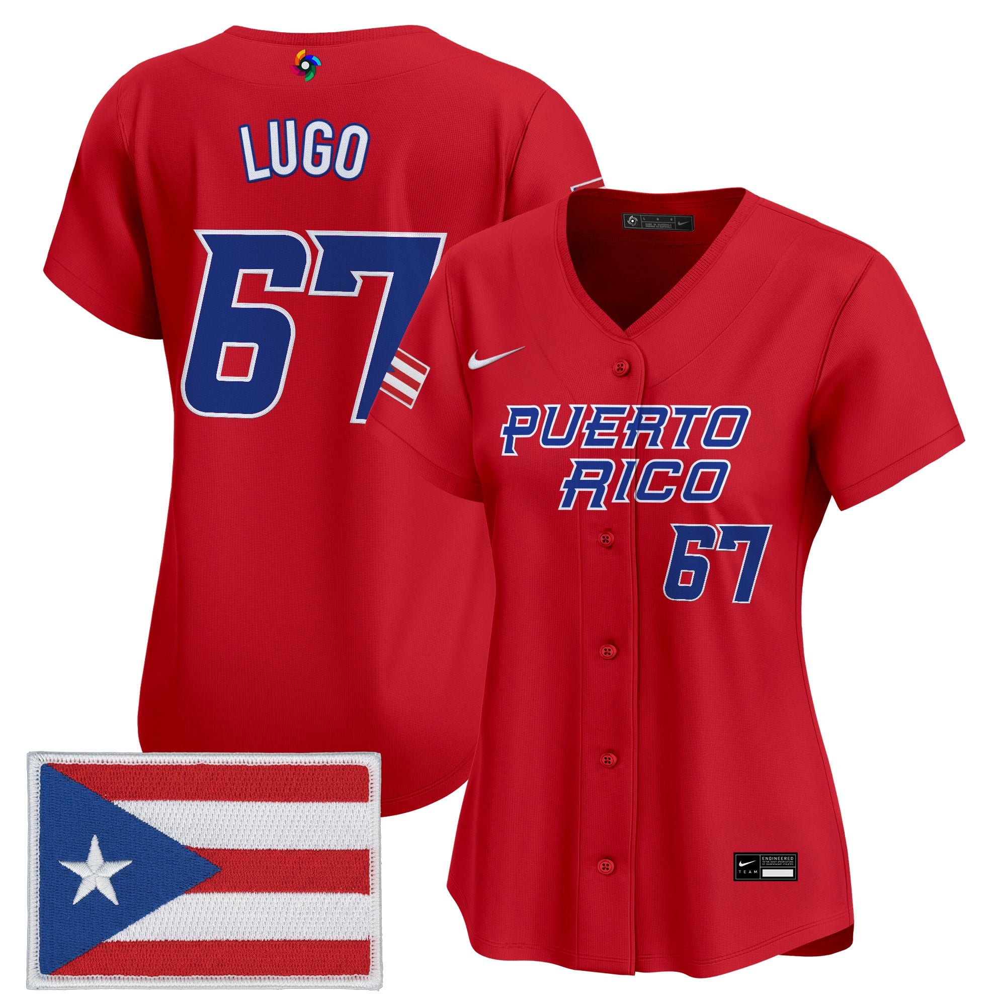 Women's Team Puerto Rico World Baseball Classic Vapor Premier Jersey - All Stitched