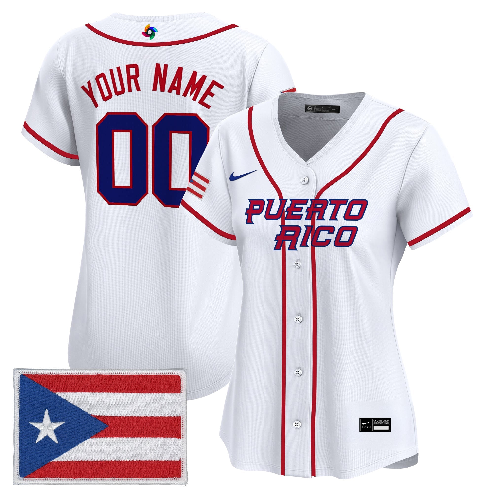 Team Puerto Rico World Baseball Classic Vapor Premier Custom Jersey - 2026 Roster - All Stitched