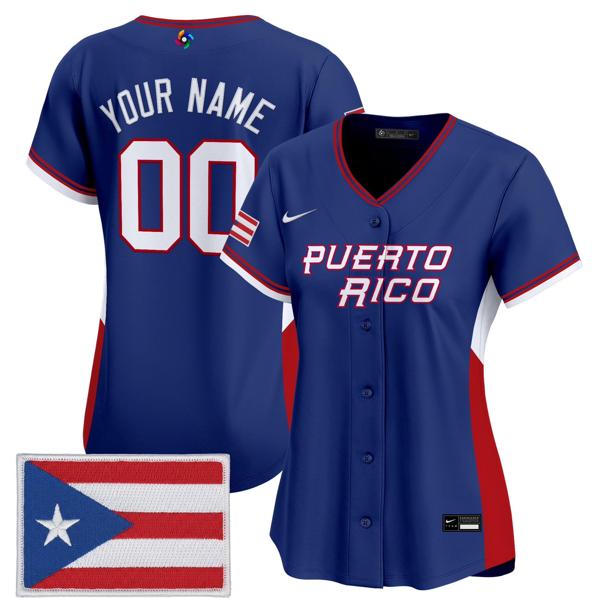 Team Puerto Rico World Baseball Classic Vapor Premier Custom Jersey - 2026 Roster - All Stitched