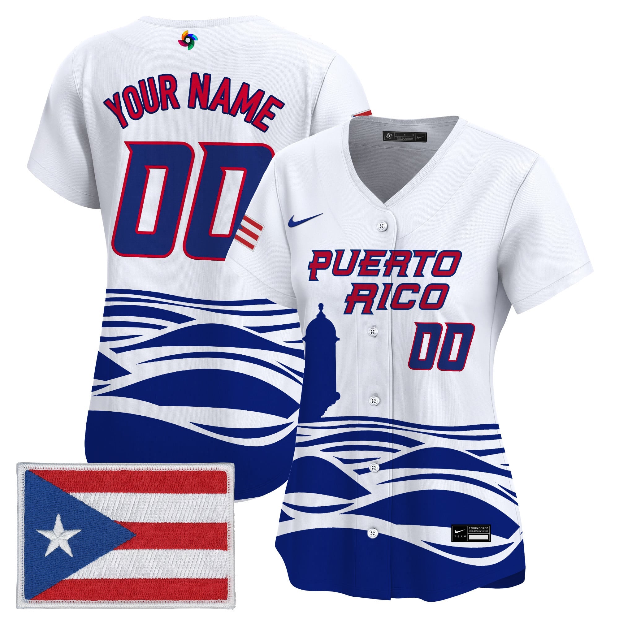 Team Puerto Rico World Baseball Classic Vapor Premier Custom Jersey - 2026 Roster - All Stitched