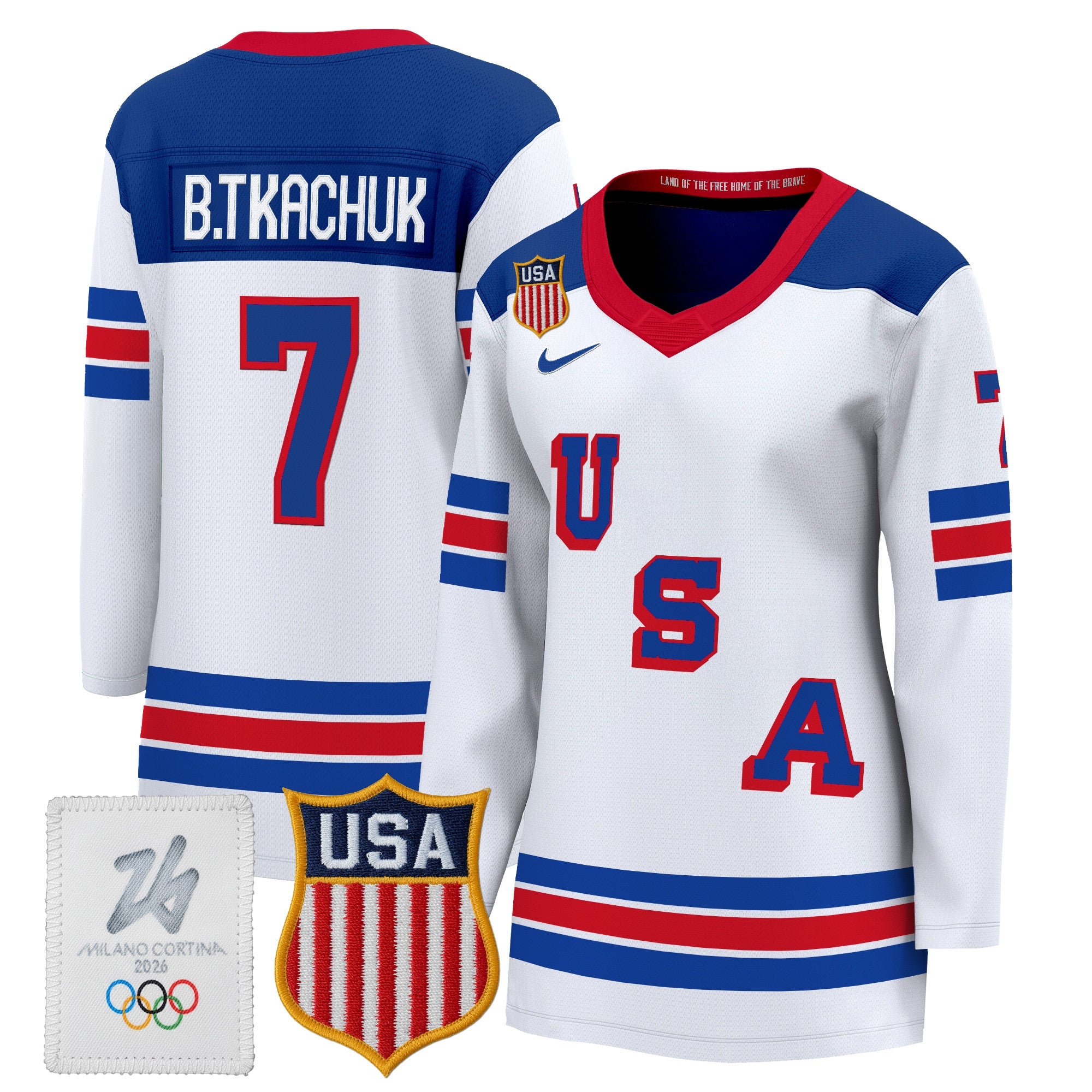 Women's 2026 USA Olympic Premium Hockey Jersey - All Stitched