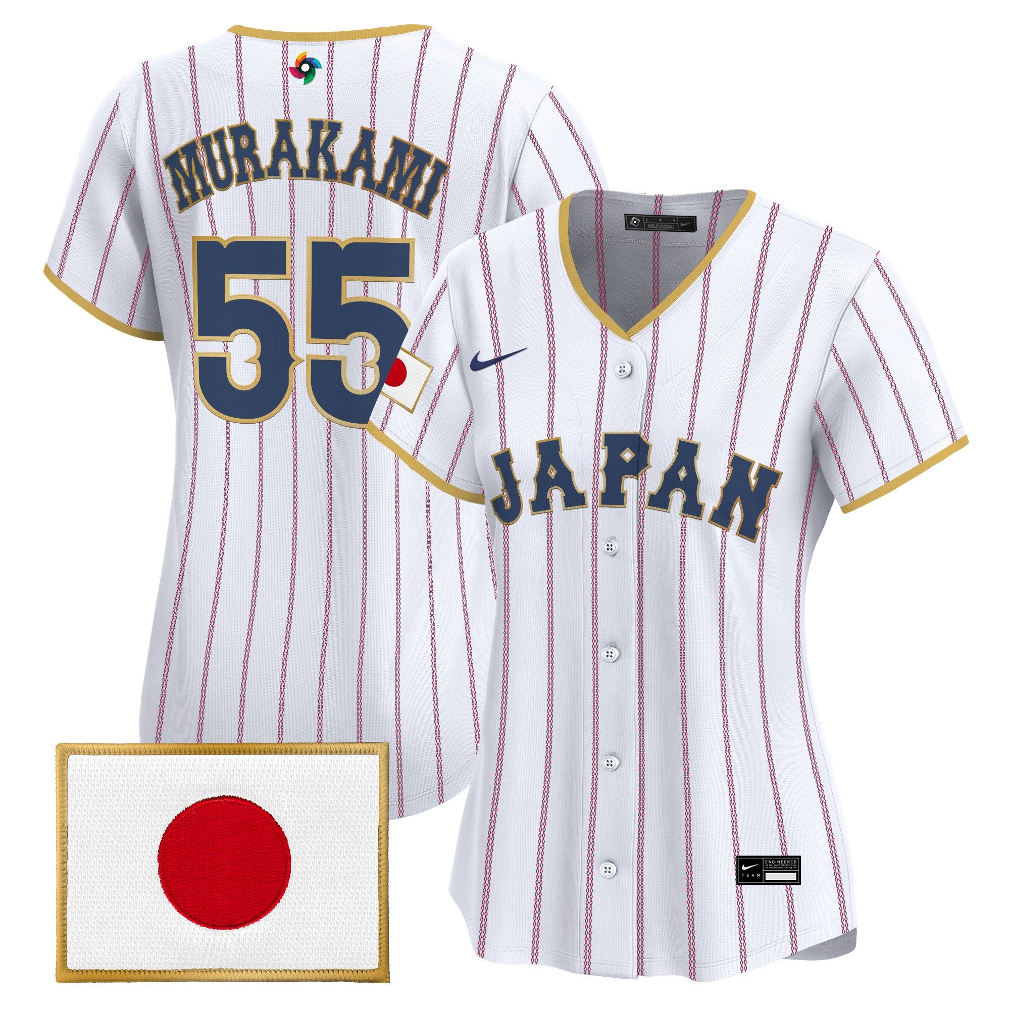 Women's Team Japan World Baseball Classic Vapor Premier Jersey - All Stitched