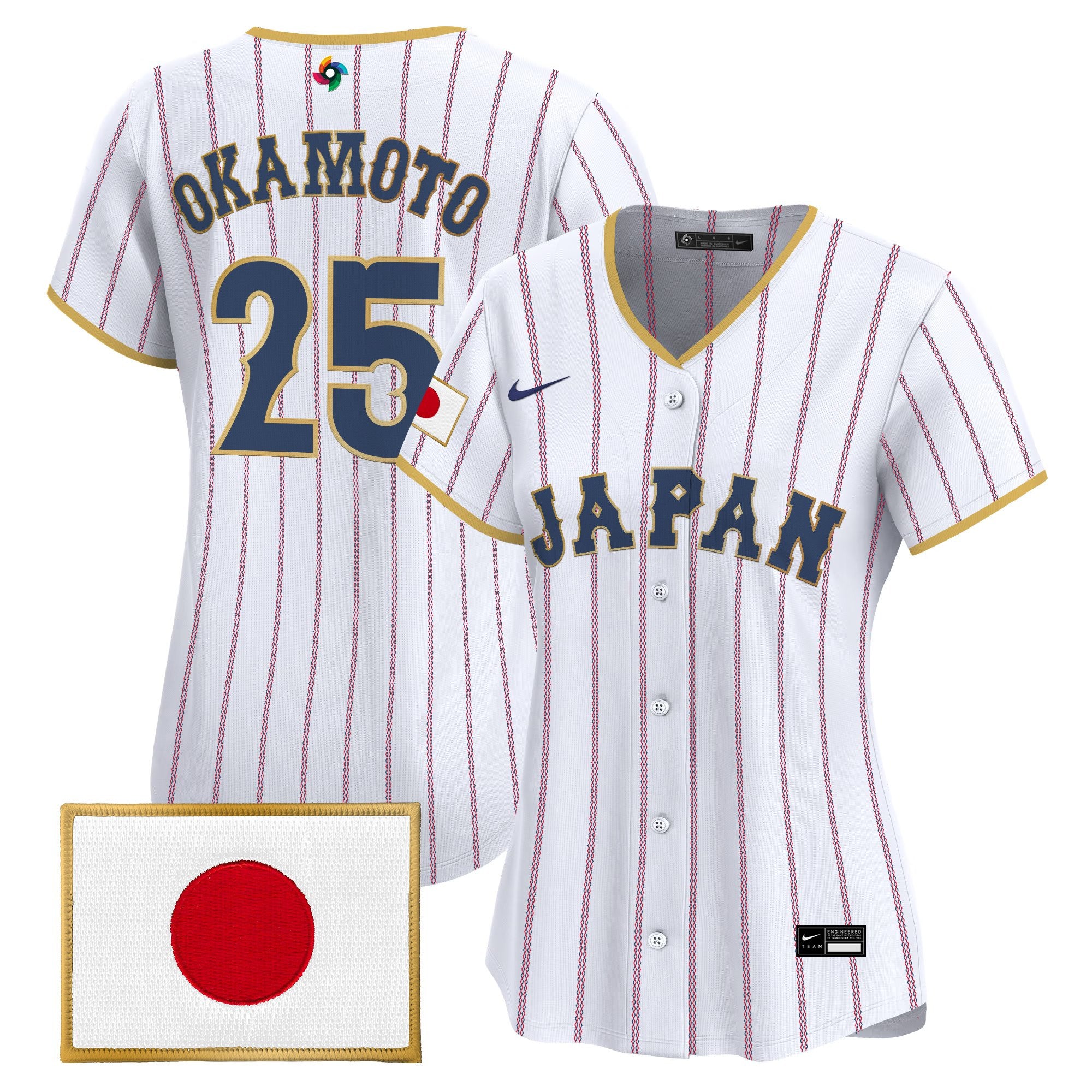 Women's Team Japan World Baseball Classic Vapor Premier Jersey - All Stitched