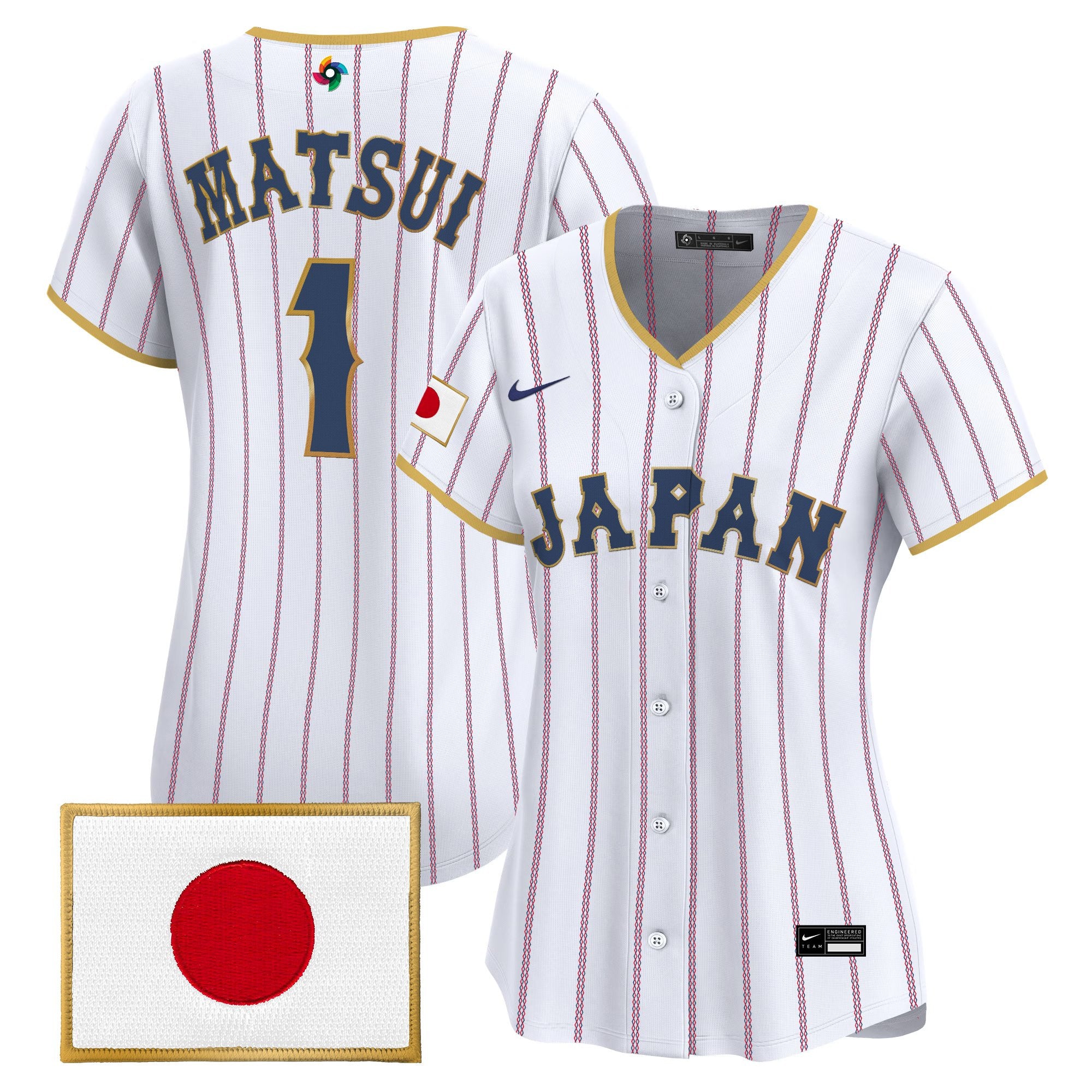 Women's Team Japan World Baseball Classic Vapor Premier Jersey - All Stitched