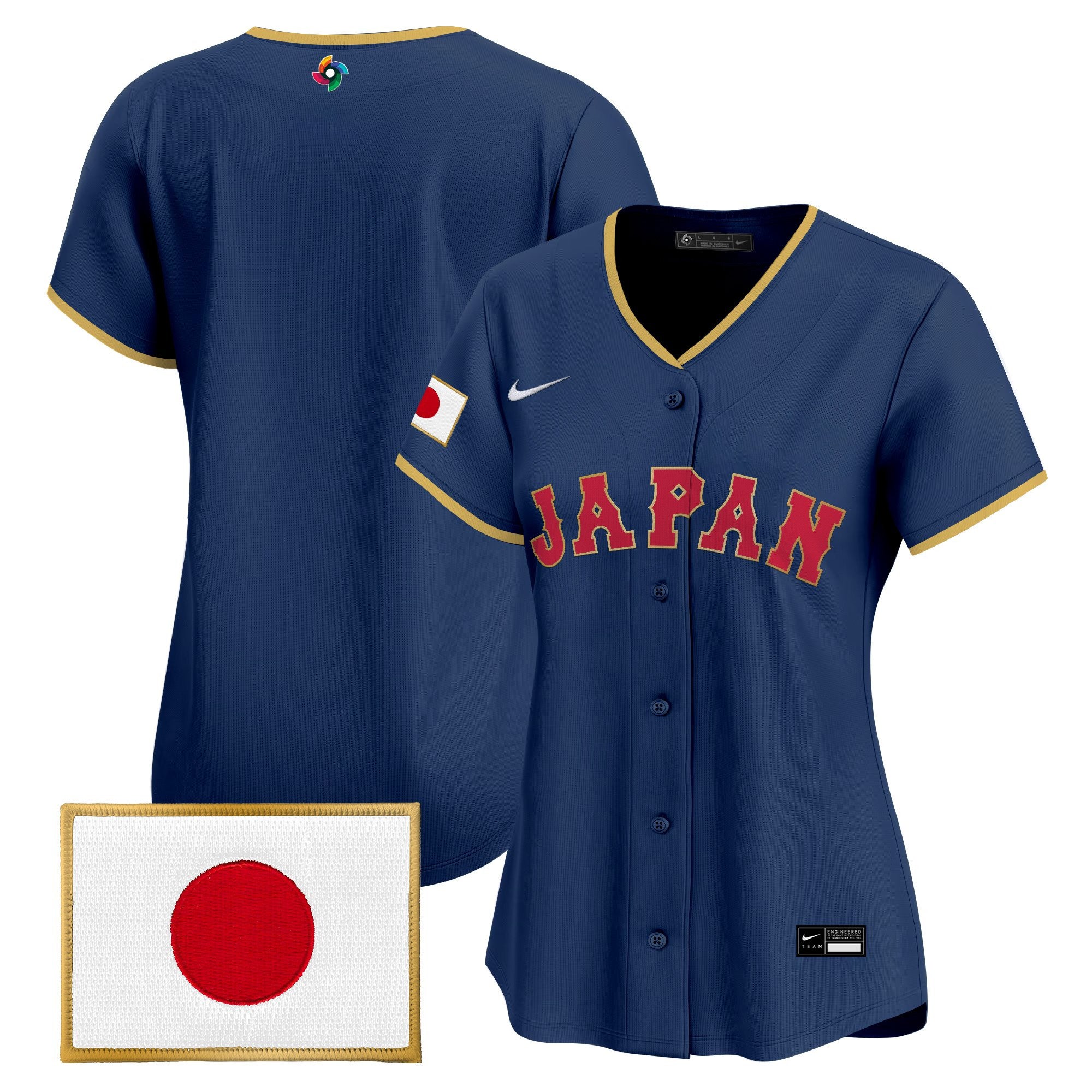 Women's Team Japan World Baseball Classic Vapor Premier Jersey - All Stitched