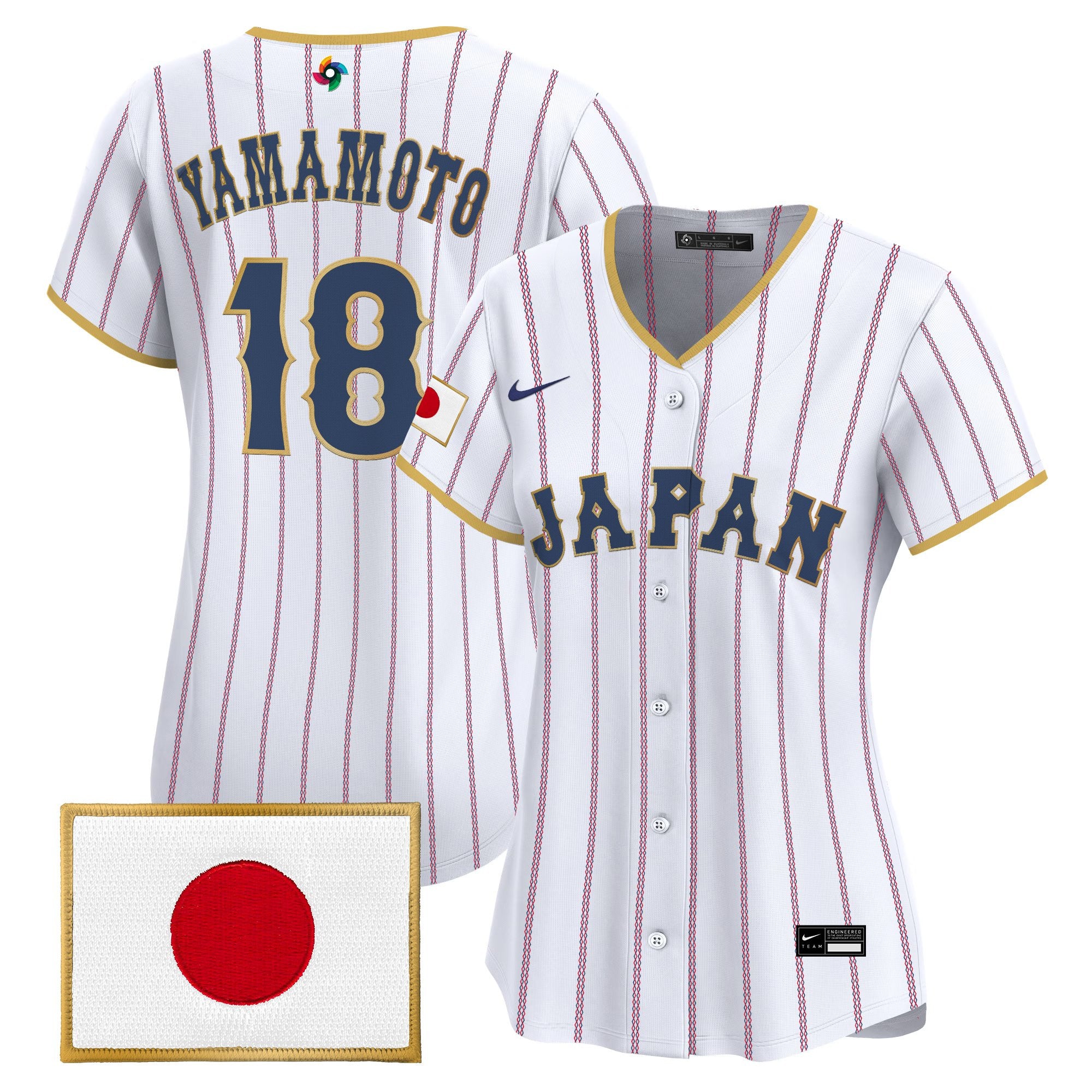 Women's Team Japan World Baseball Classic Vapor Premier Jersey - All Stitched