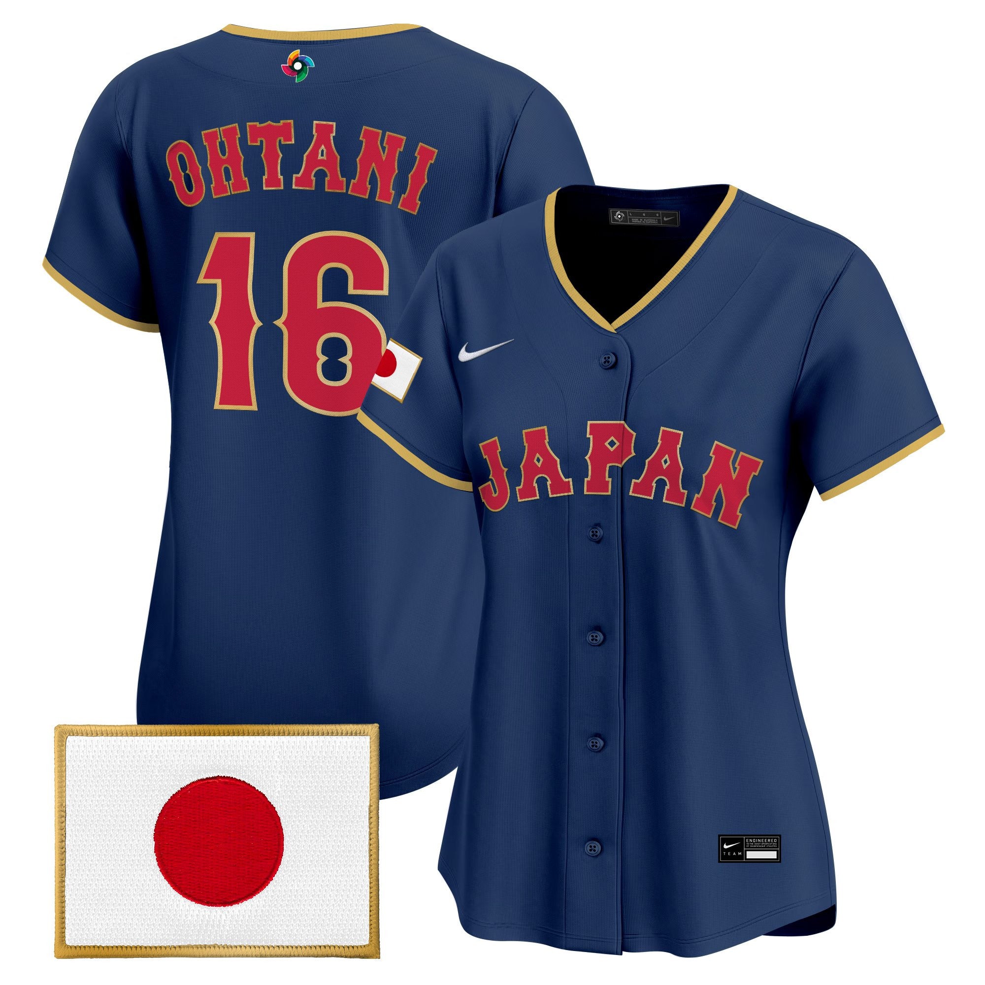 Women's Team Japan World Baseball Classic Vapor Premier Jersey - All Stitched