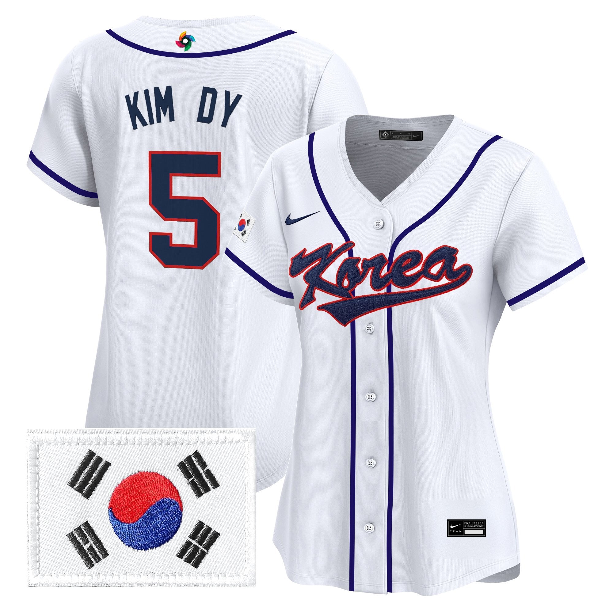 Women's Team Korea 2026 World Baseball Classic Vapor Premier Jersey - All Stitched