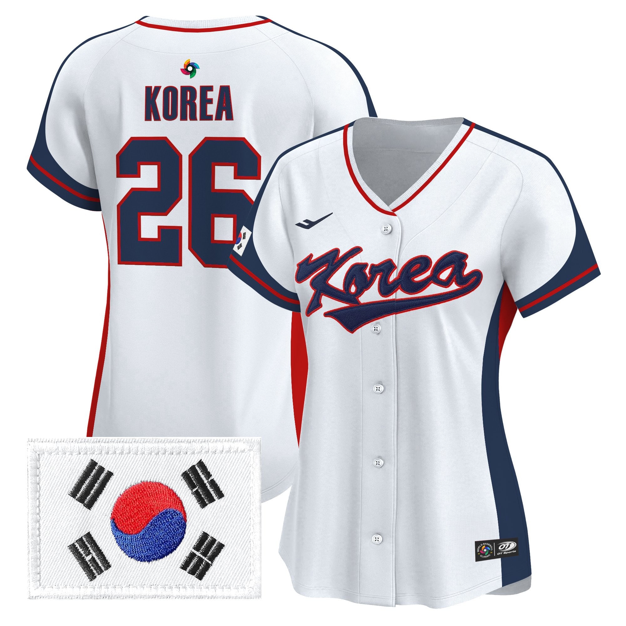 Women's Team Korea 2026 World Baseball Classic Vapor Premier Jersey - All Stitched