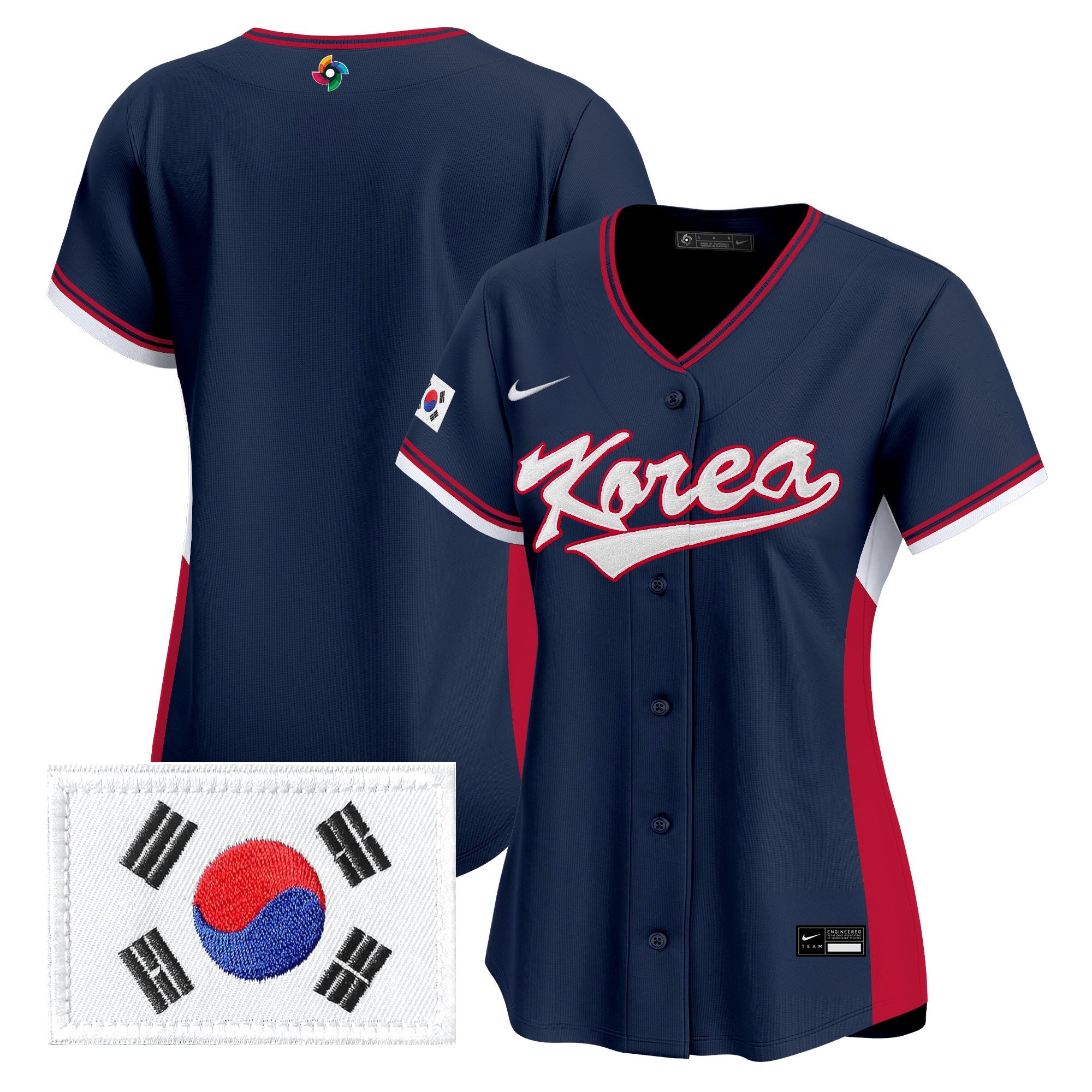 Women's Team Korea 2026 World Baseball Classic Vapor Premier Jersey - All Stitched