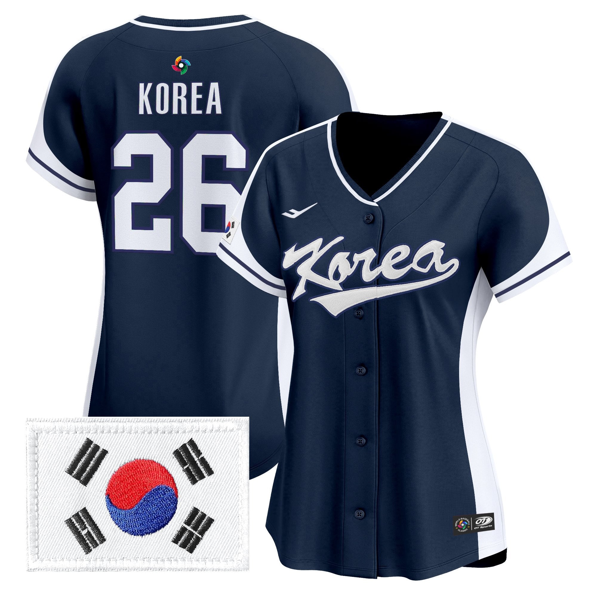 Women's Team Korea 2026 World Baseball Classic Vapor Premier Jersey - All Stitched
