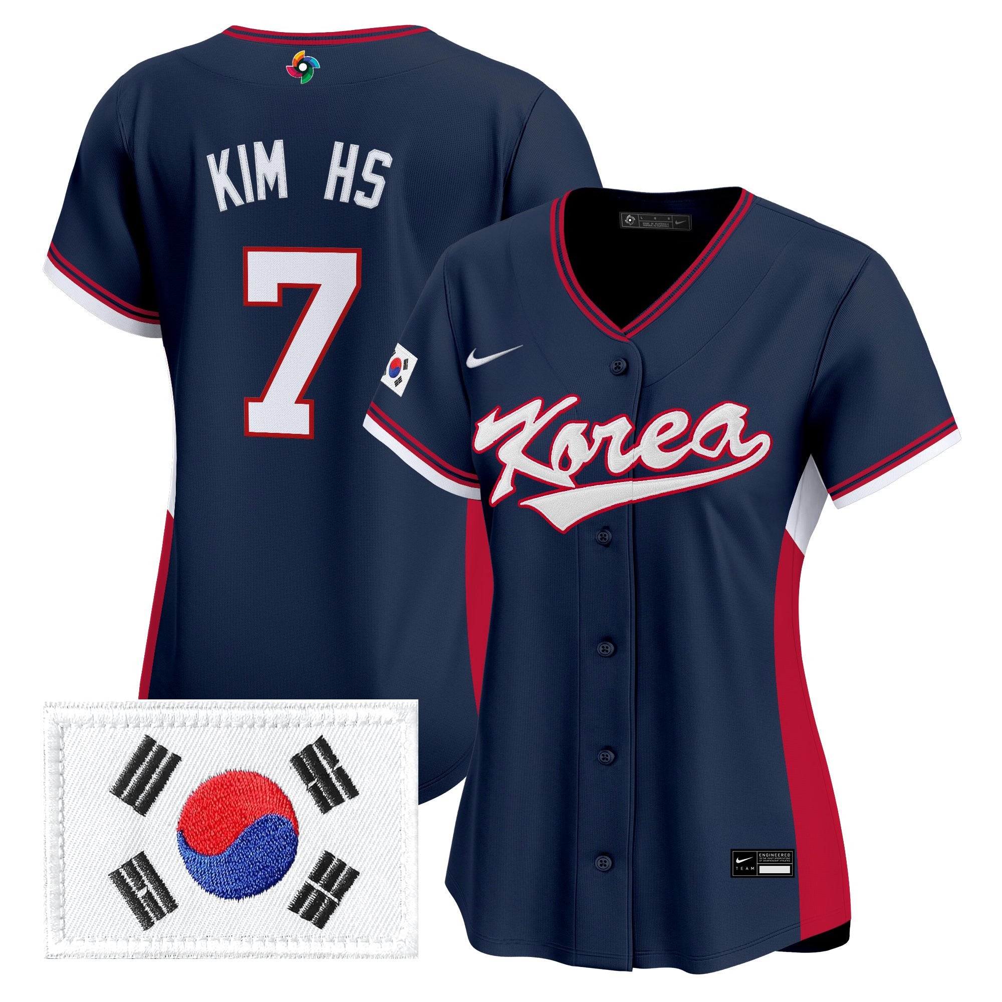 Women's Team Korea 2026 World Baseball Classic Vapor Premier Jersey - All Stitched