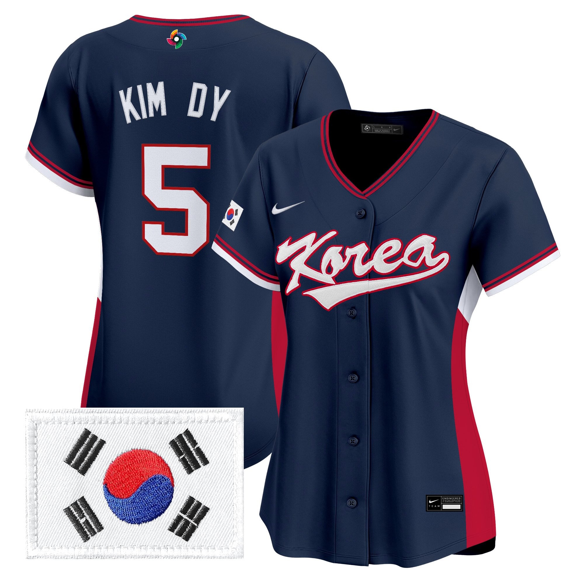 Women's Team Korea 2026 World Baseball Classic Vapor Premier Jersey - All Stitched