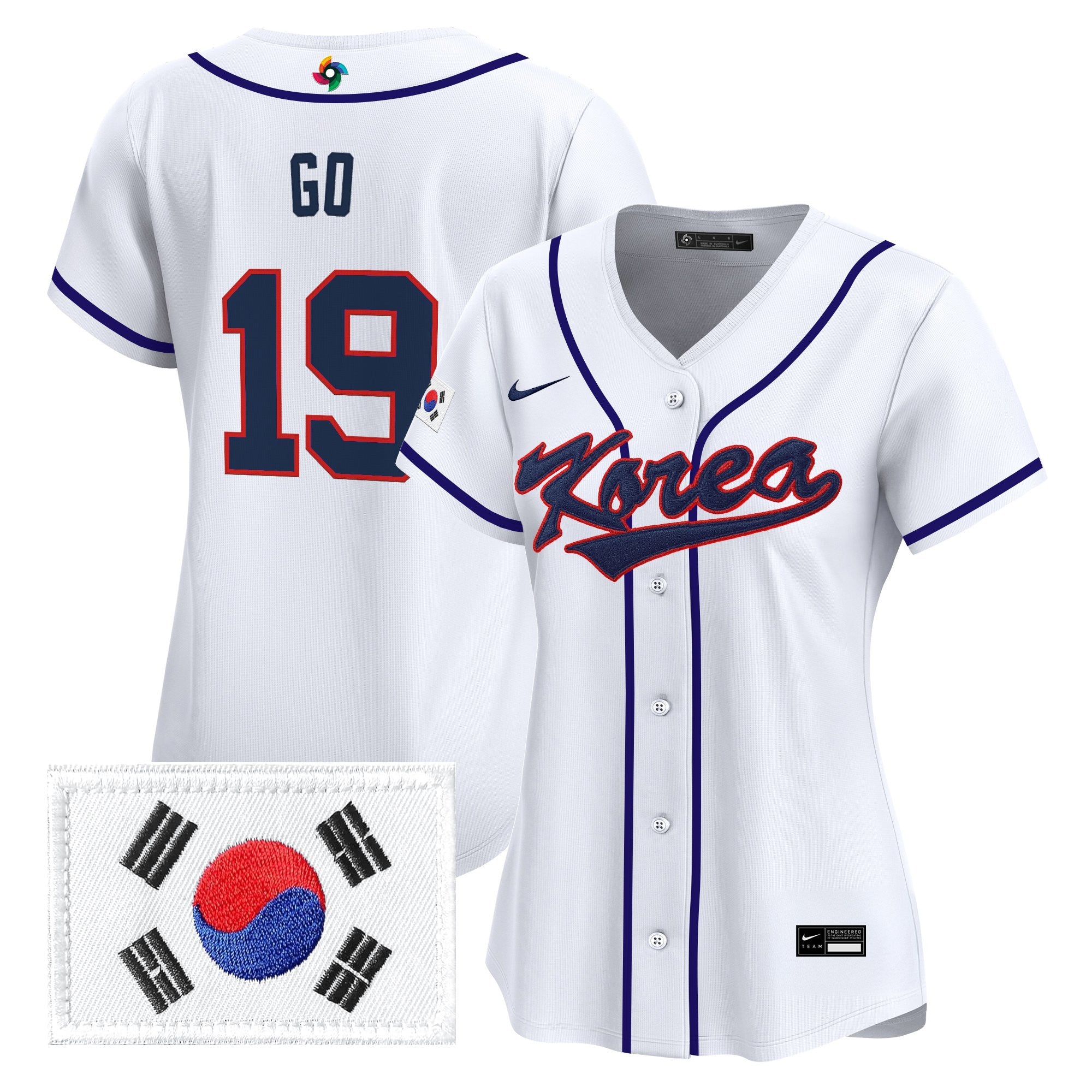 Women's Team Korea 2026 World Baseball Classic Vapor Premier Jersey - All Stitched