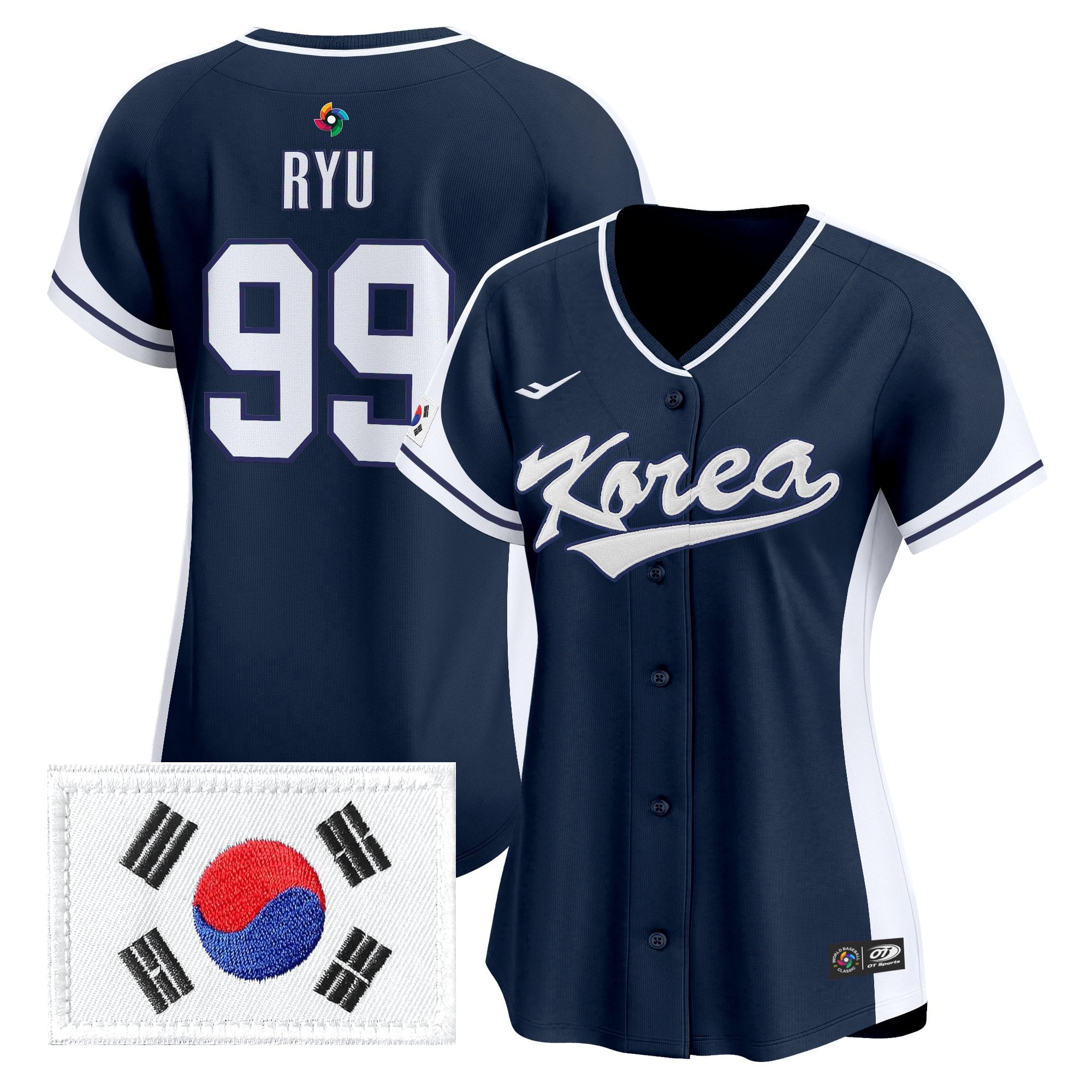 Women's Team Korea 2026 World Baseball Classic Vapor Premier Jersey - All Stitched