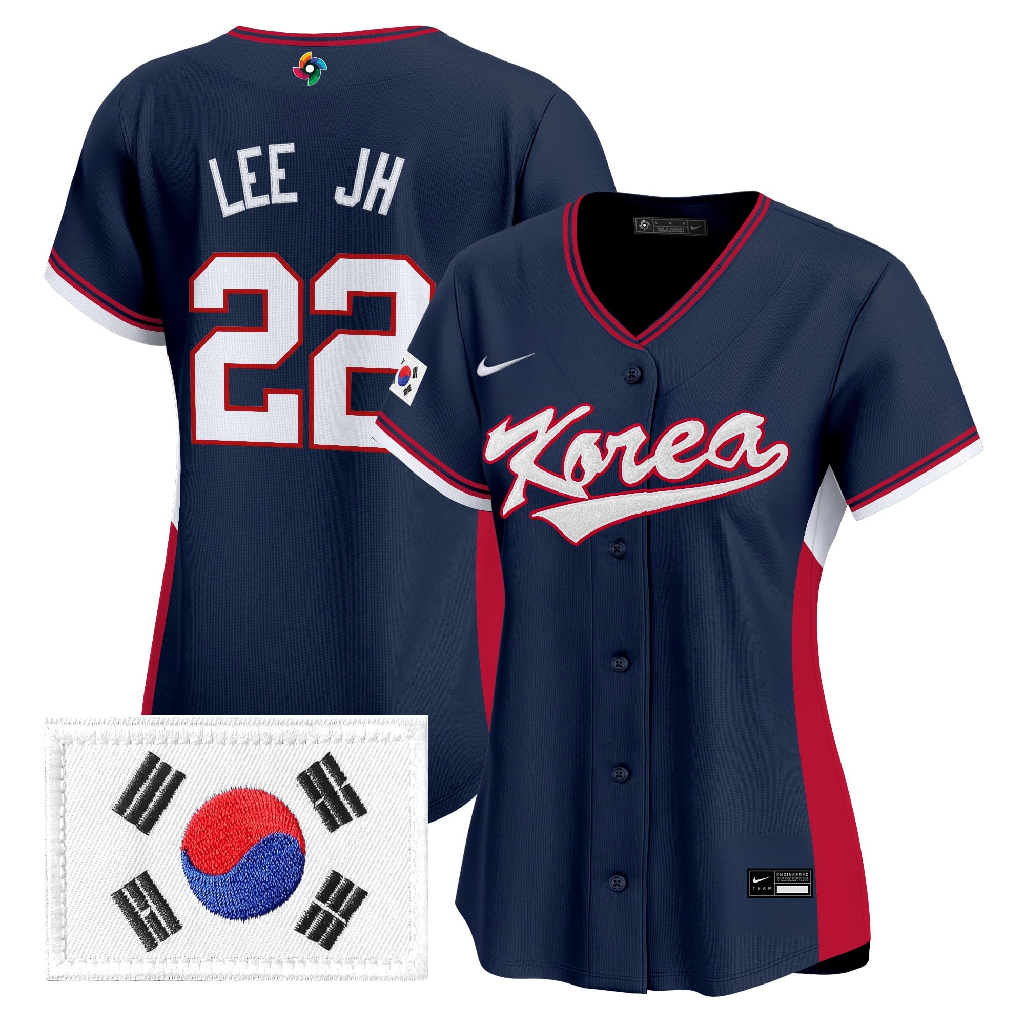 Women's Team Korea 2026 World Baseball Classic Vapor Premier Jersey - All Stitched