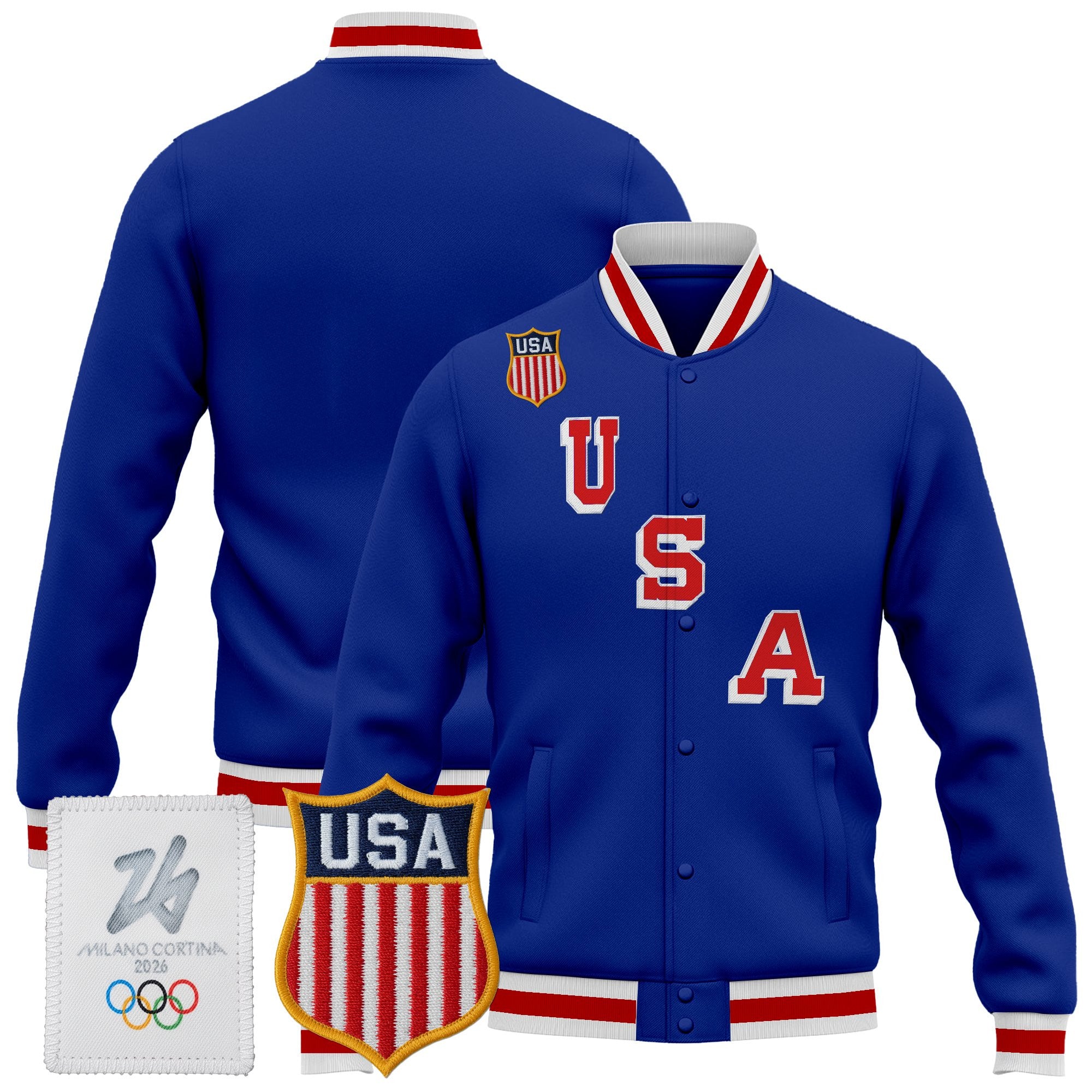 Men's 2026 USA Olympic Premium Hockey Jacket - All Stitched