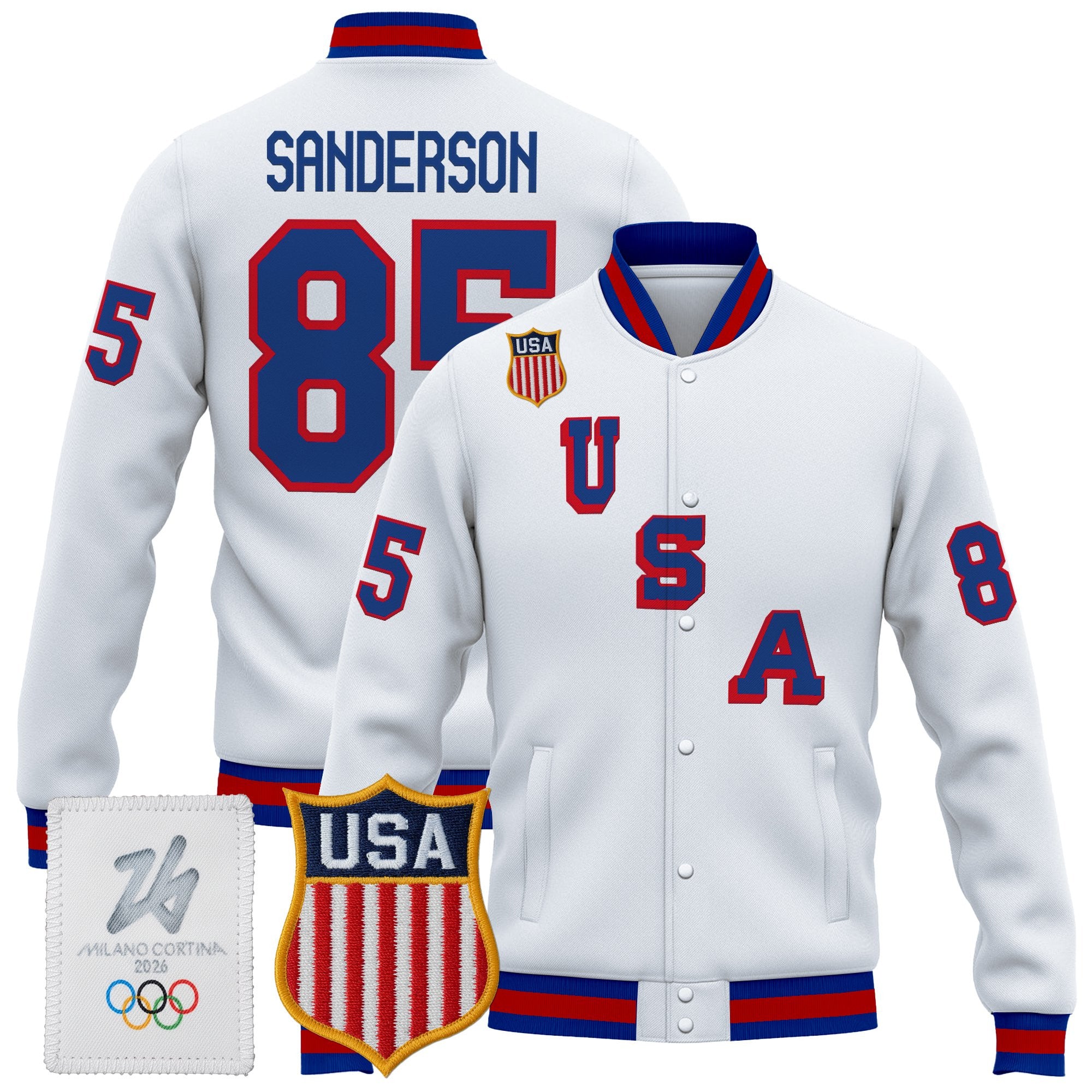 Men's 2026 USA Olympic Premium Hockey Jacket - All Stitched