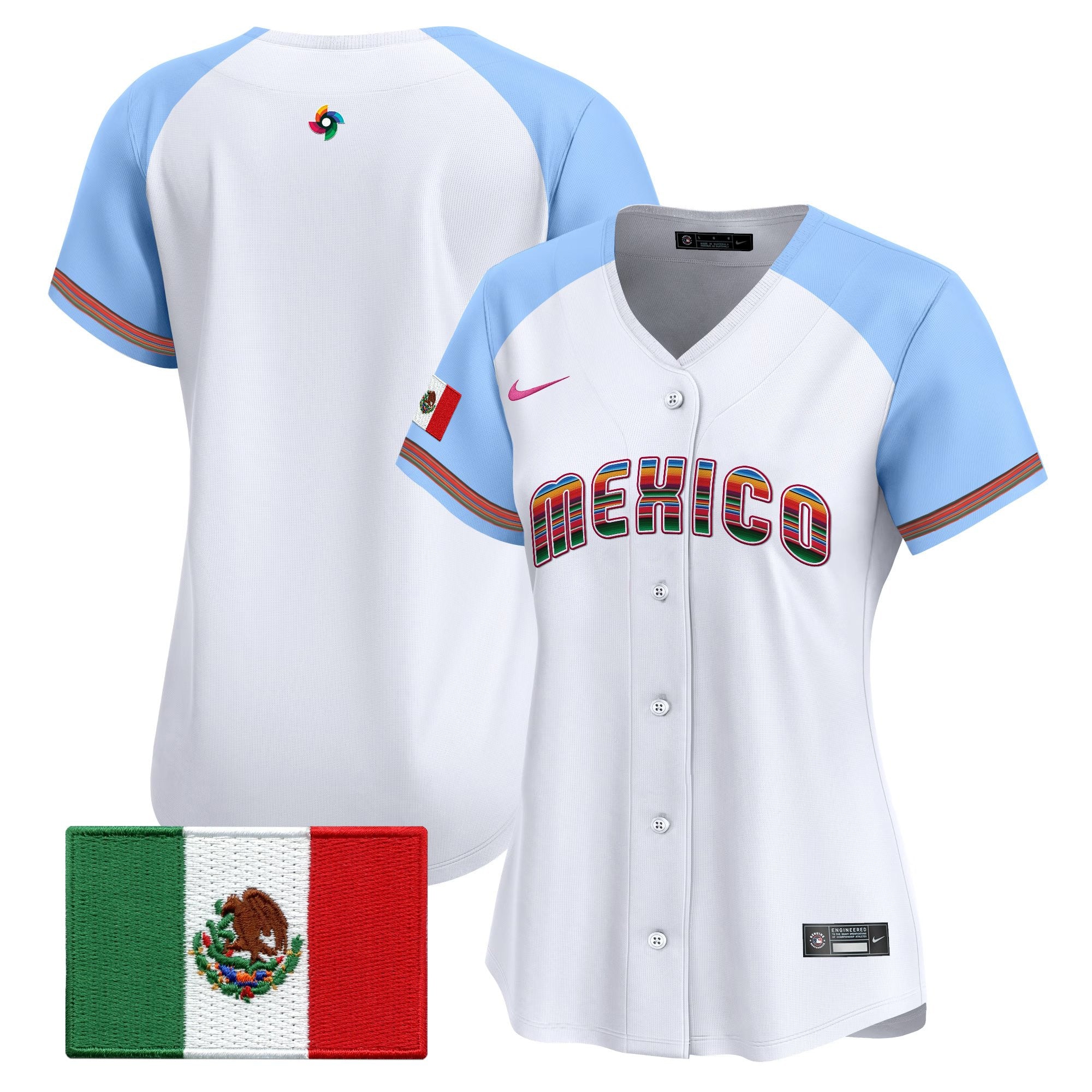 Women's Team Mexico World Baseball Classic "Serape Edition" Vapor Premier Jersey - 2026 Roster - All Stitched