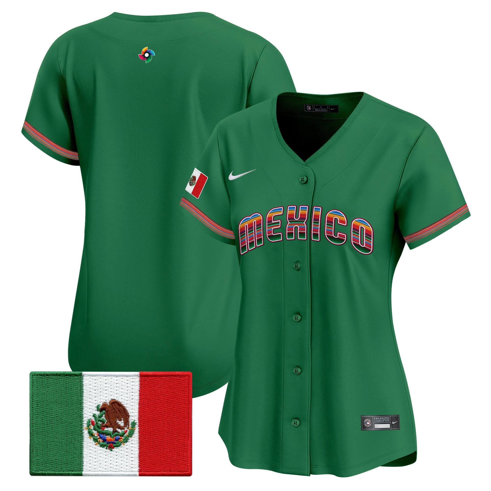 Women's Team Mexico World Baseball Classic "Serape Edition" Vapor Premier Jersey - 2026 Roster - All Stitched