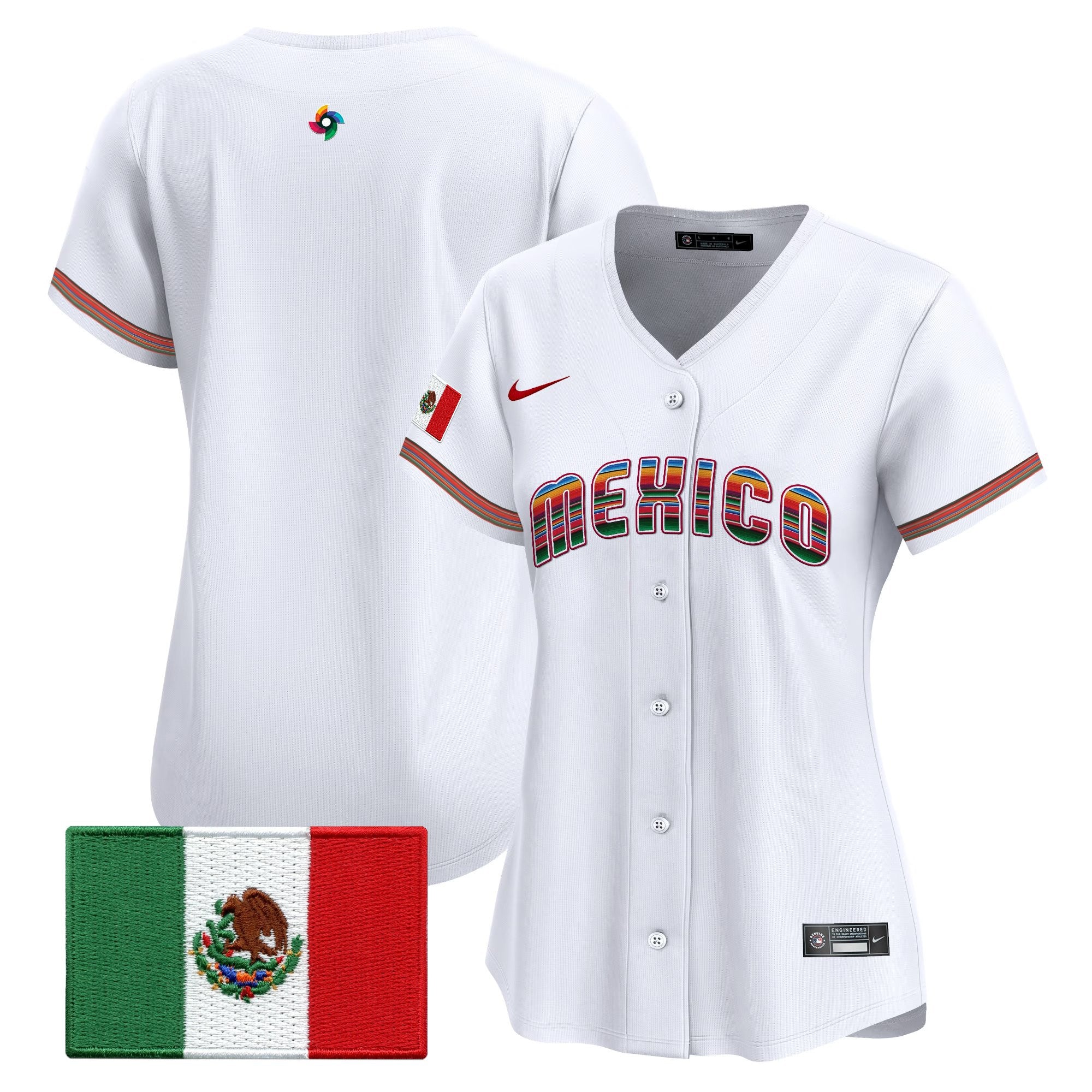 Women's Team Mexico World Baseball Classic "Serape Edition" Vapor Premier Jersey - 2026 Roster - All Stitched