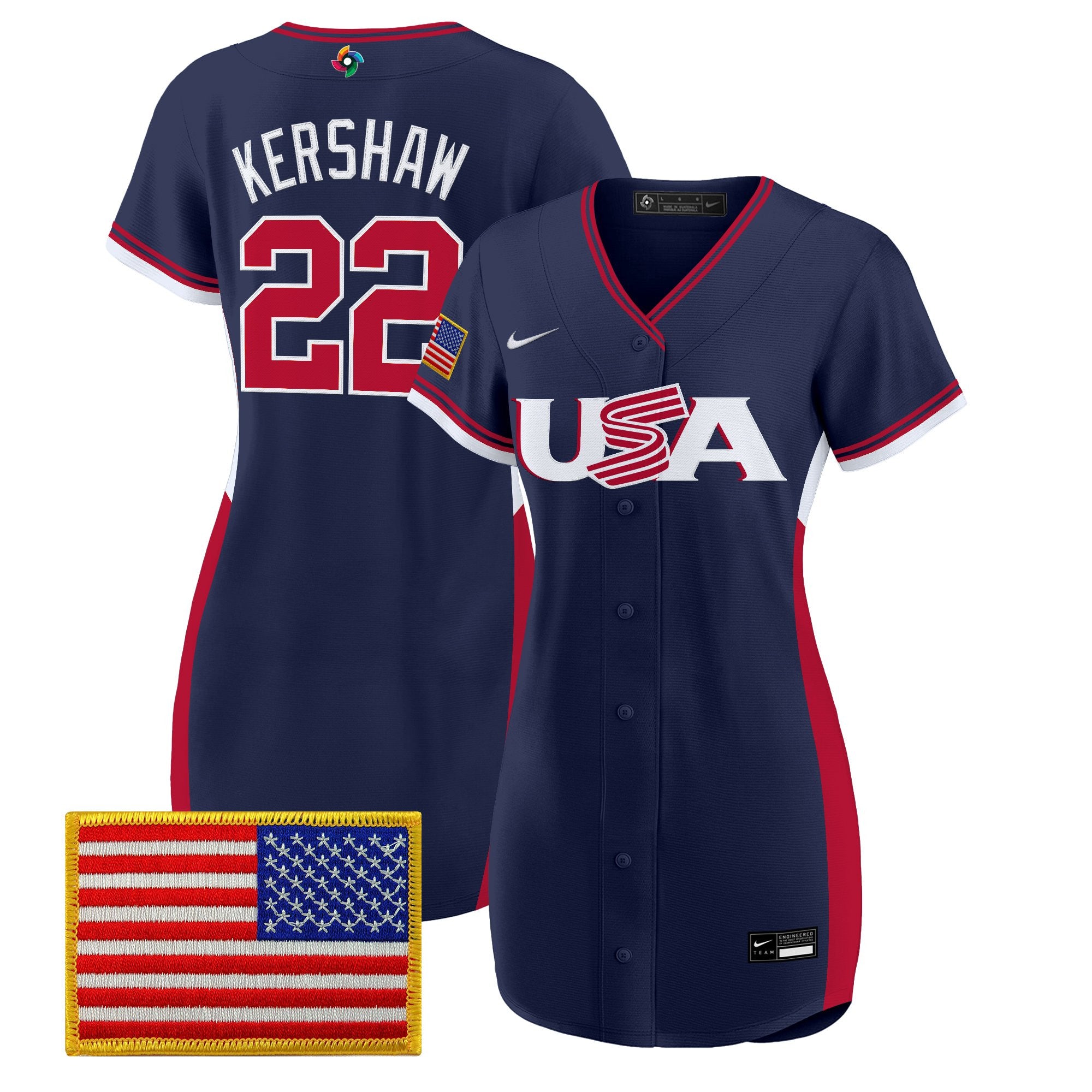 Women's Team USA 2026 World Baseball Classic Baseball Dress - All Stitched