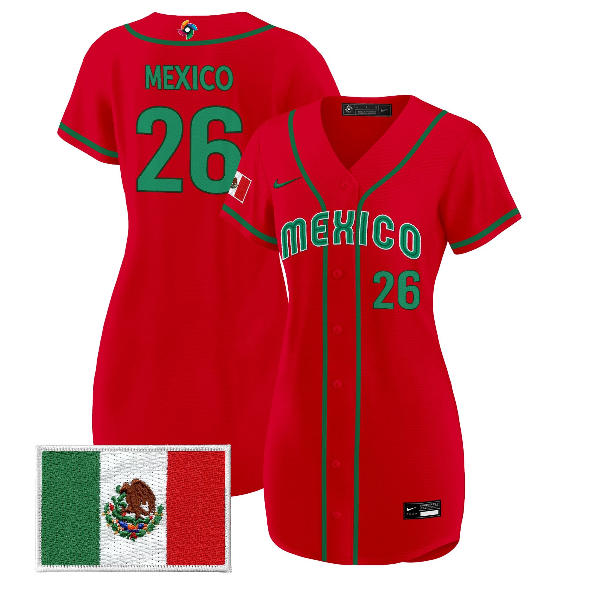 Women's Team Mexico World Baseball Classic Baseball Dress - All Stitched