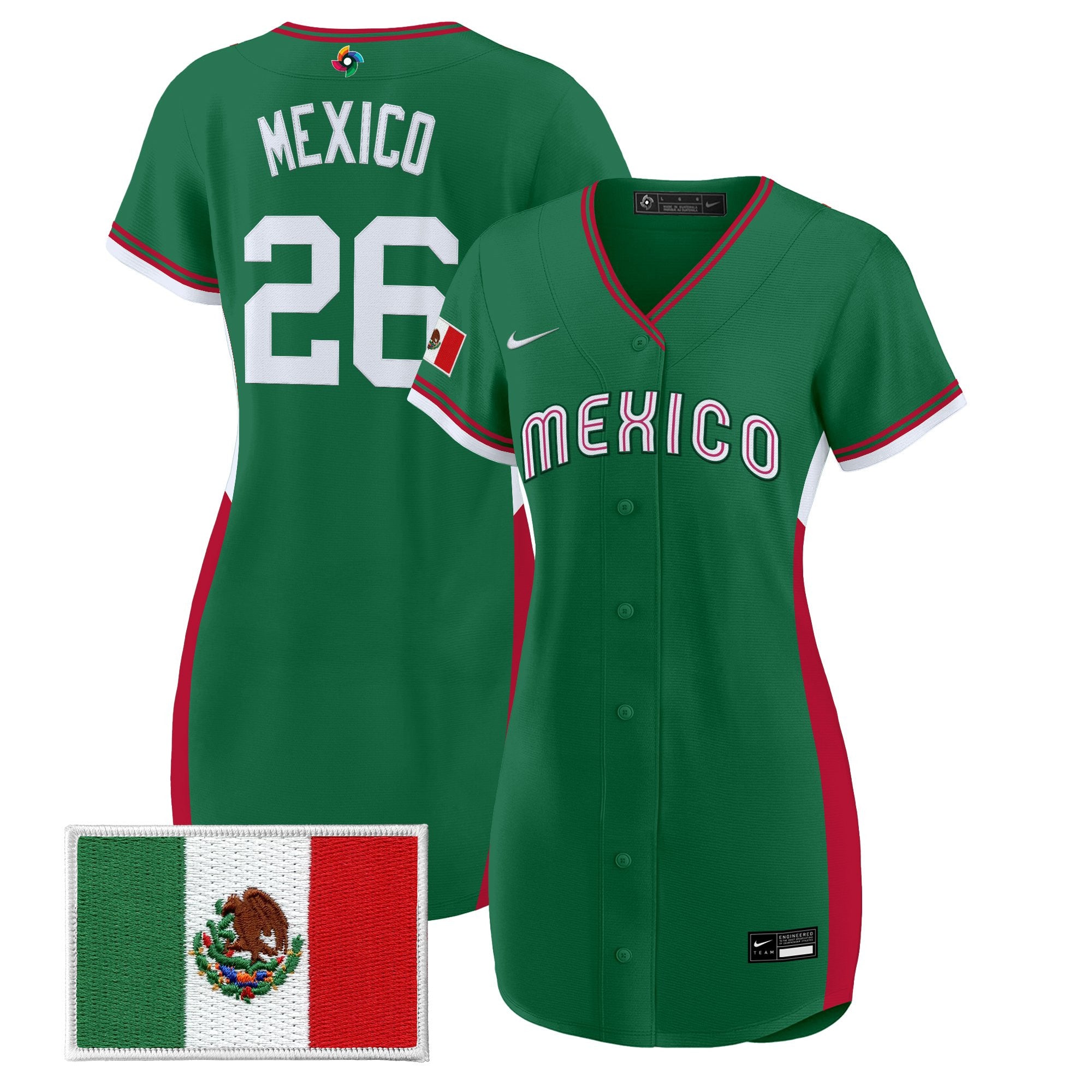Women's Team Mexico World Baseball Classic Baseball Dress - All Stitched