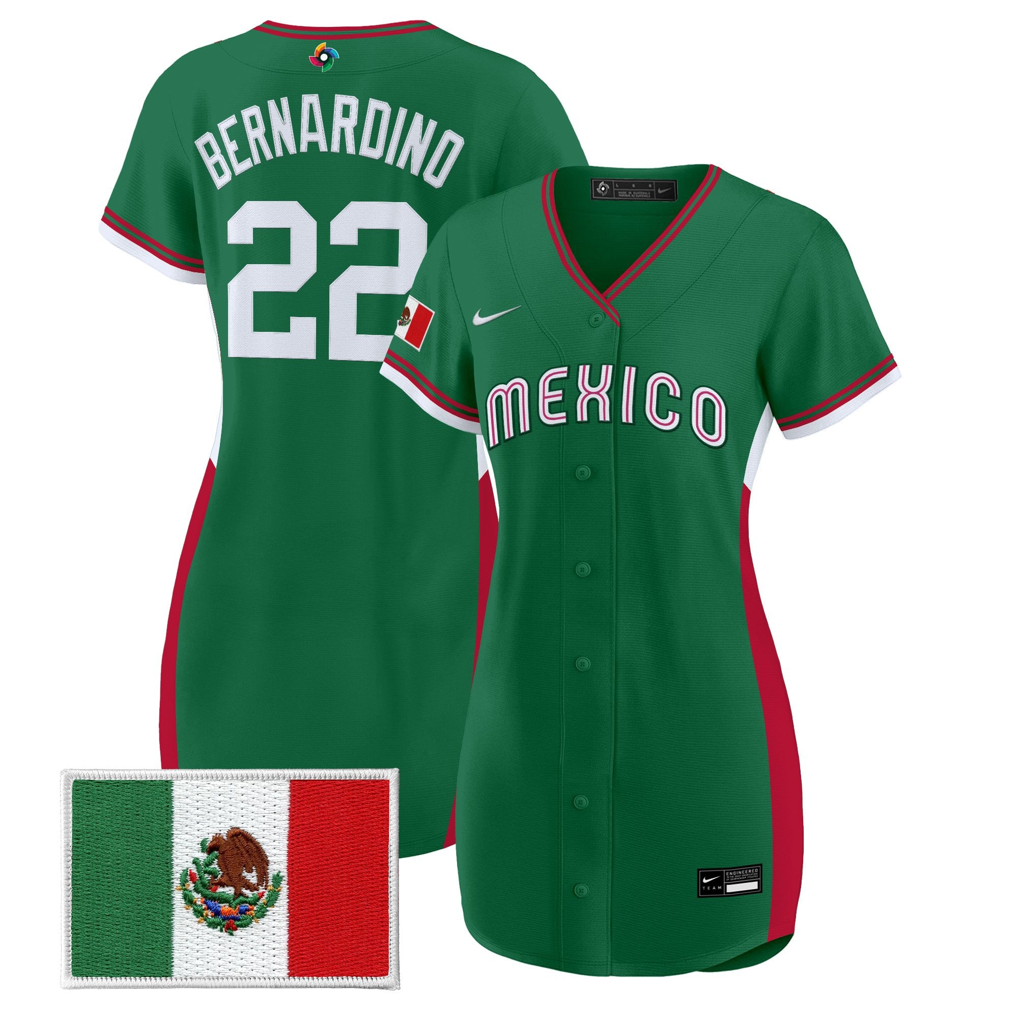 Women's Team Mexico World Baseball Classic Baseball Dress - All Stitched