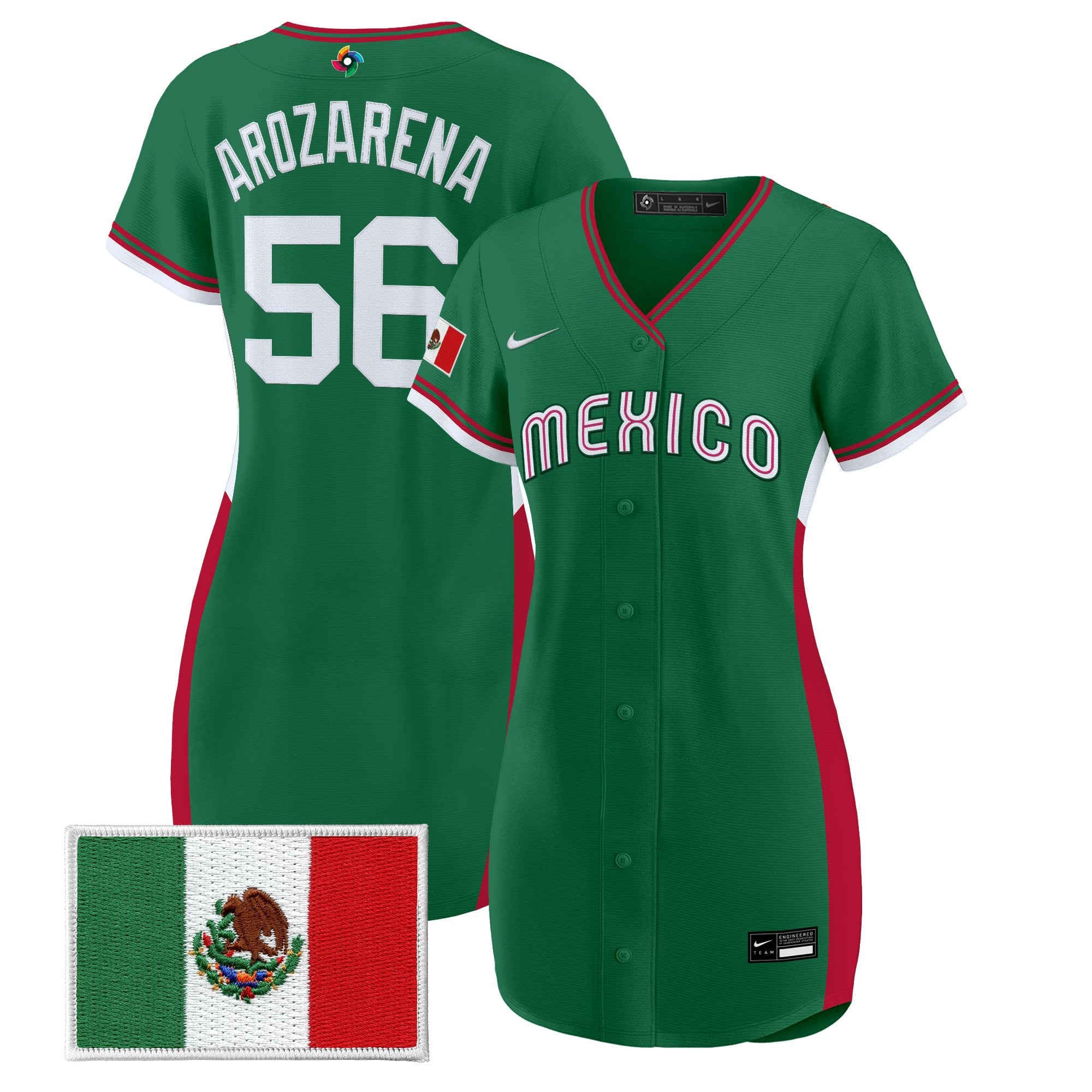 Women's Team Mexico World Baseball Classic Baseball Dress - All Stitched