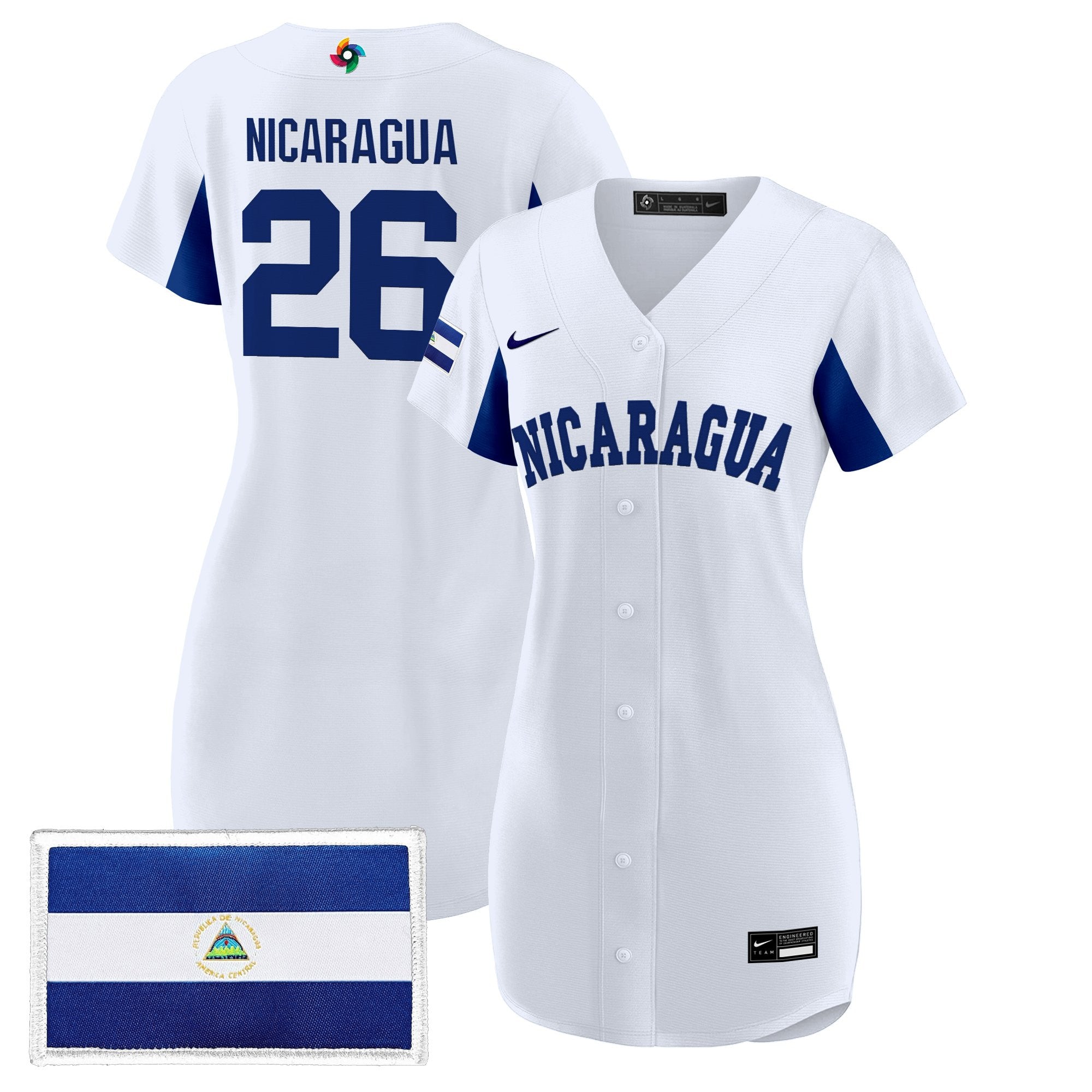 Women's Team Nicaragua 2026 World Baseball Classic Baseball Dress - All Stitched