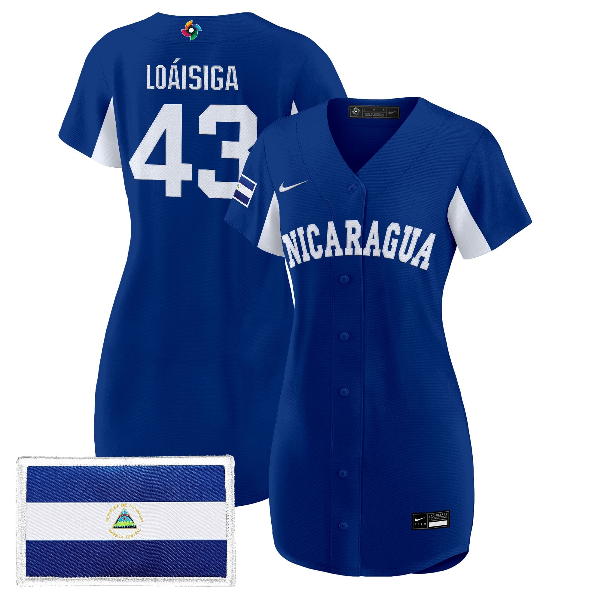 Women's Team Nicaragua 2026 World Baseball Classic Baseball Dress - All Stitched