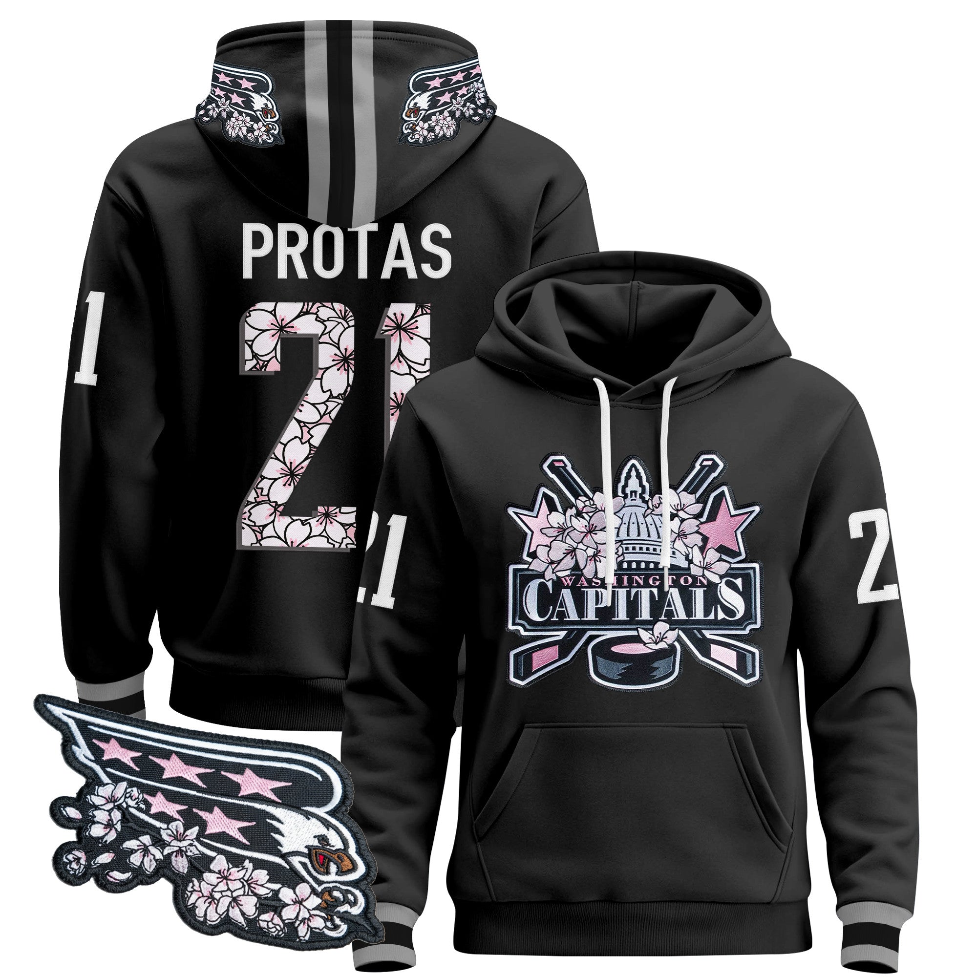 Washington Capitals 2026 Cherry Blossom Pullover Hoodie - All Stitched
