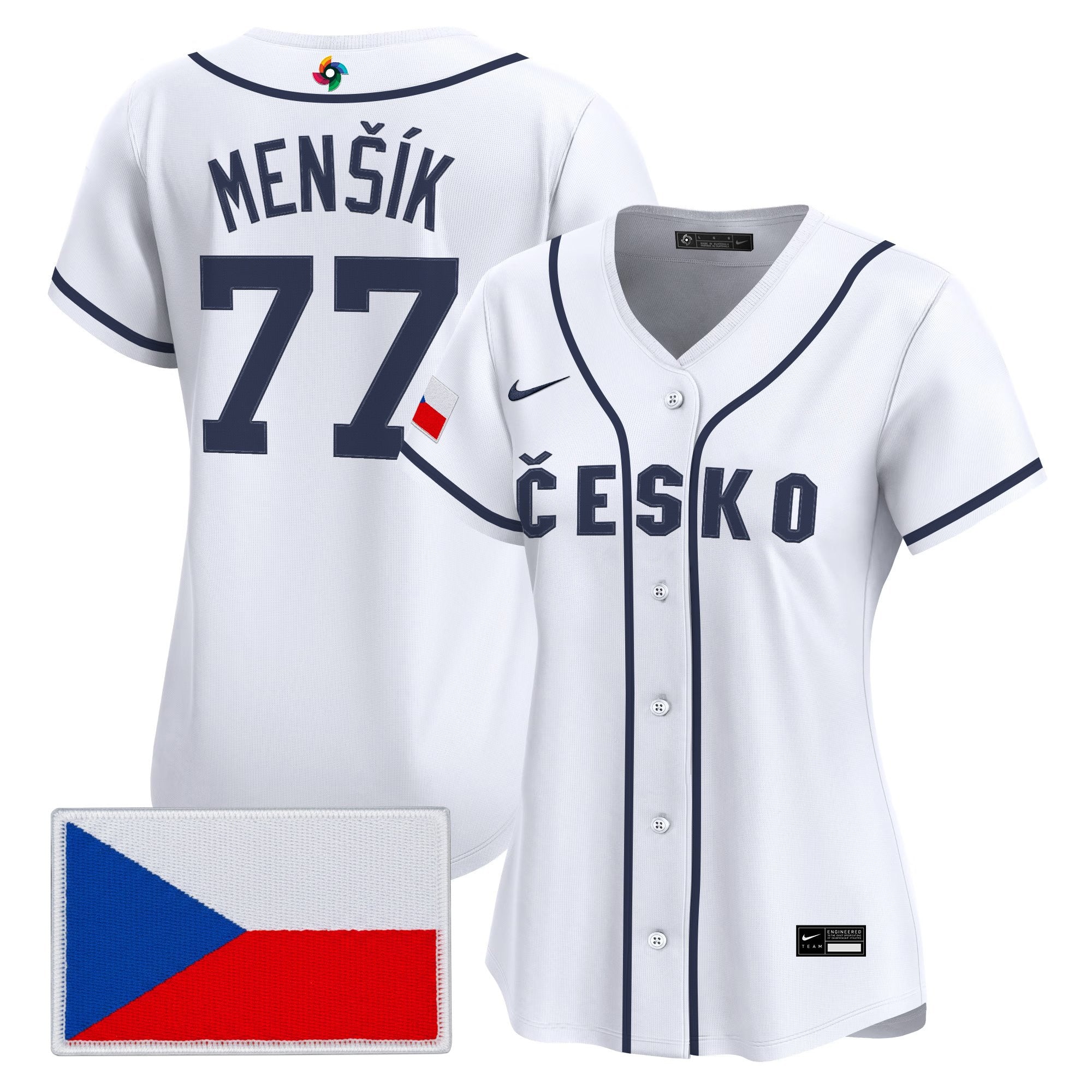 Women's Team Czechia 2026 World Baseball Classic Vapor Premier Jersey - All Stitched