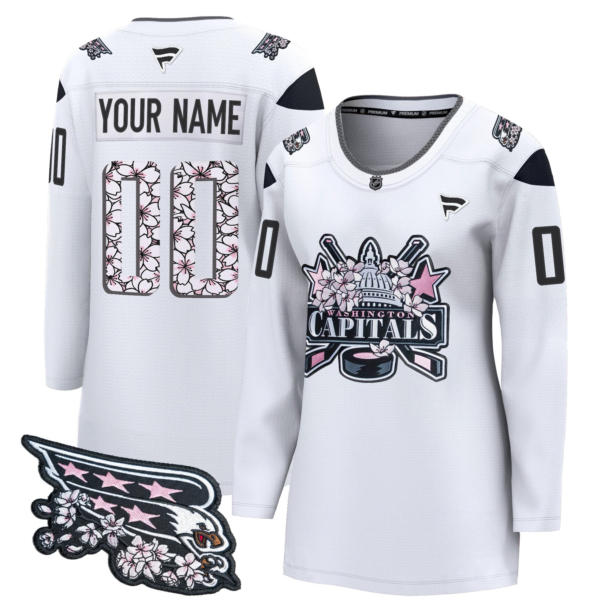 Washington Capitals 2026 Cherry Blossom Premium Custom Jersey - All Stitched
