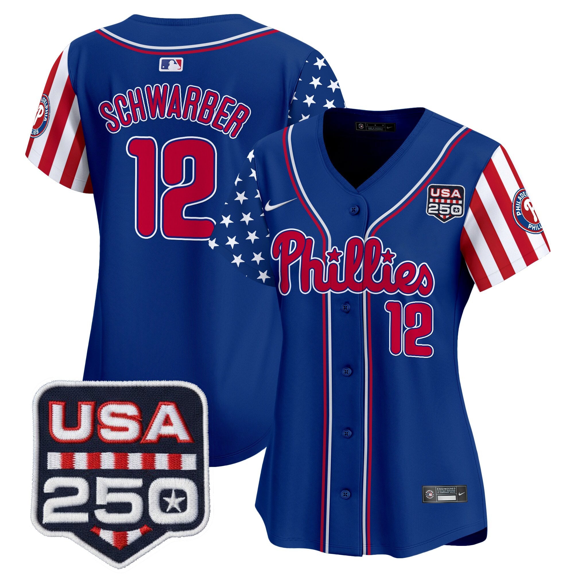 Women's Philadelphia Phillies America250 Edition Vapor Premier Limited Jersey - All Stitched