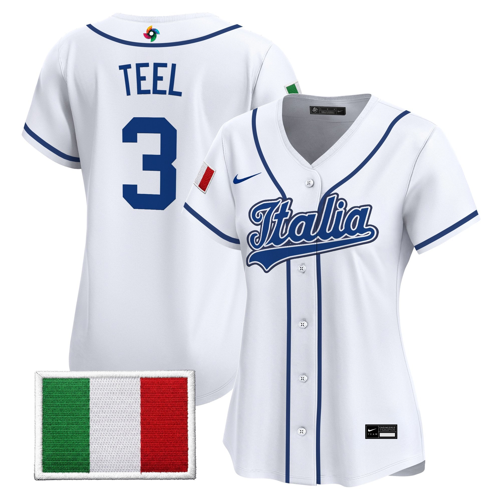 Women's Team Italy 2026 World Baseball Classic Vapor Premier Jersey - All Stitched