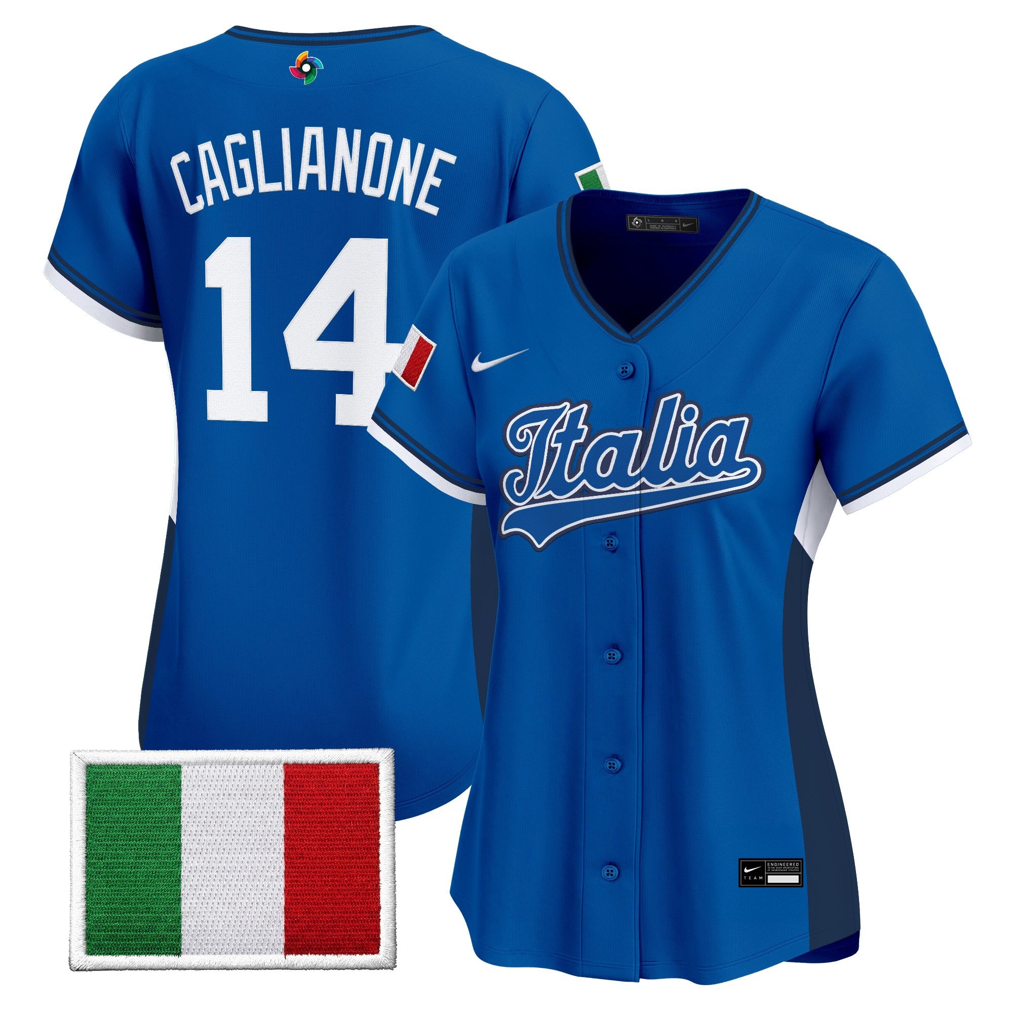 Women's Team Italy 2026 World Baseball Classic Vapor Premier Jersey - All Stitched