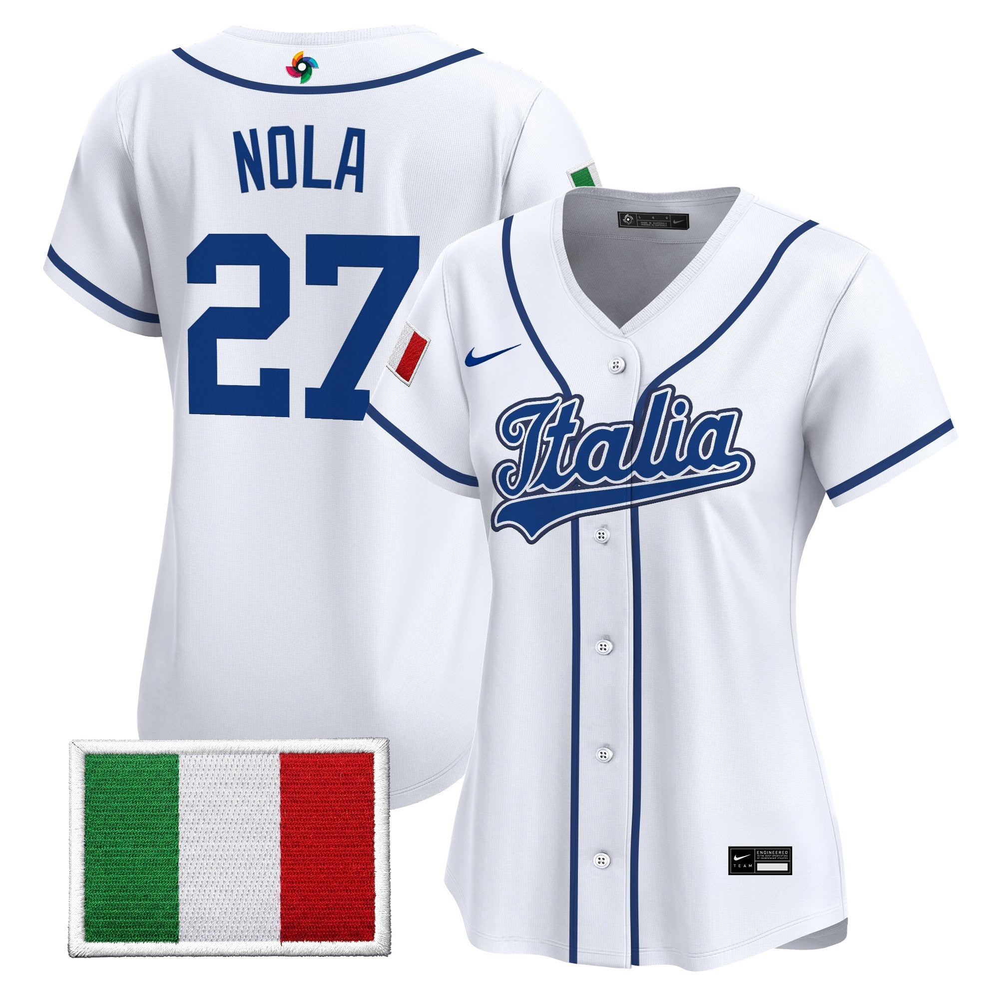 Women's Team Italy 2026 World Baseball Classic Vapor Premier Jersey - All Stitched
