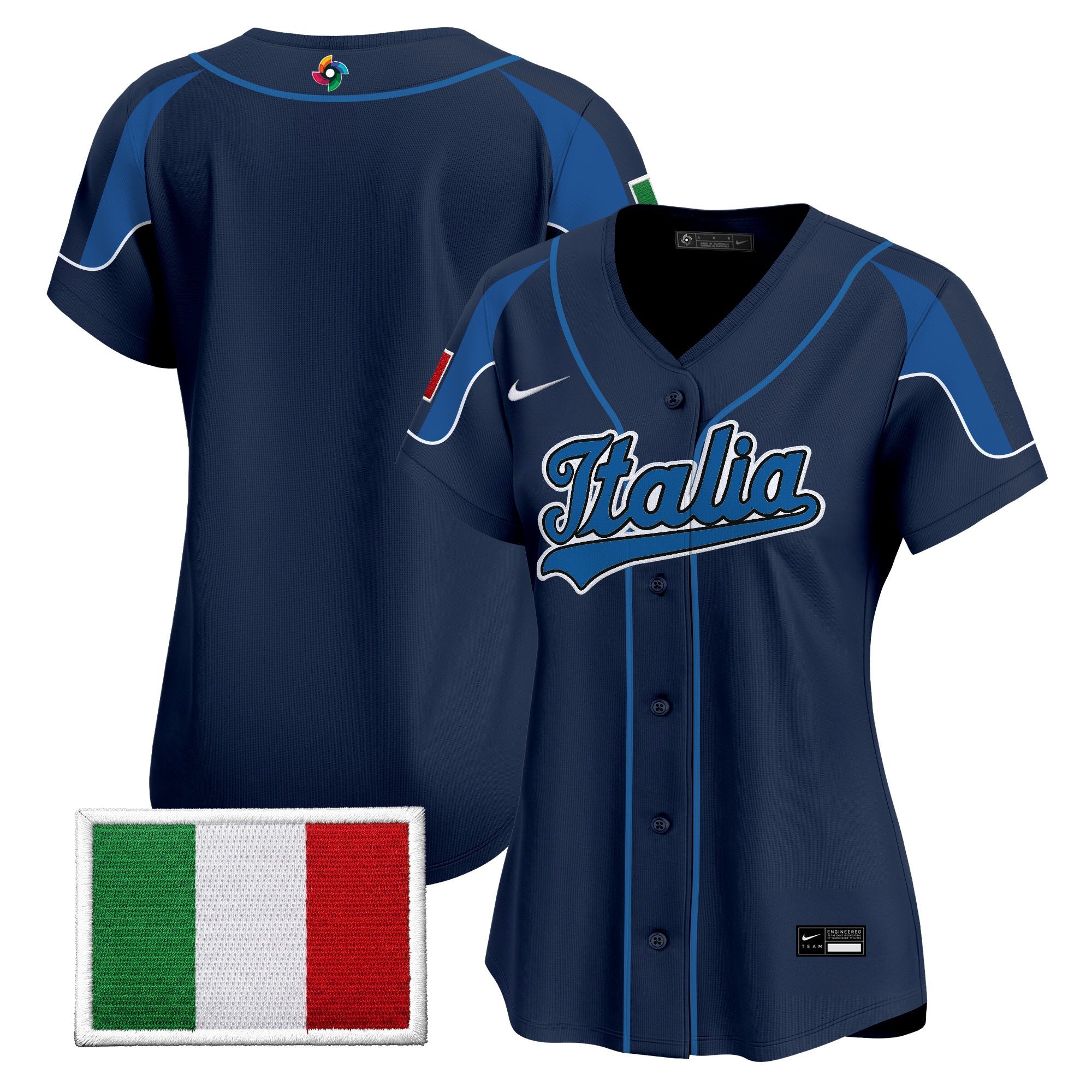 Women's Team Italy 2026 World Baseball Classic Vapor Premier Jersey - All Stitched