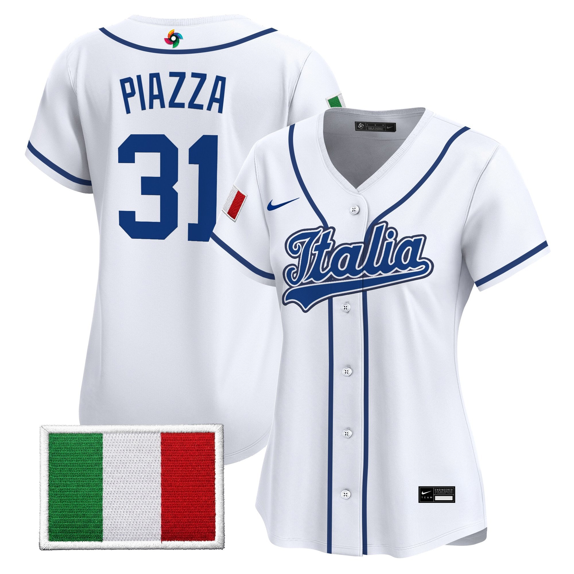 Women's Team Italy 2026 World Baseball Classic Vapor Premier Jersey - All Stitched