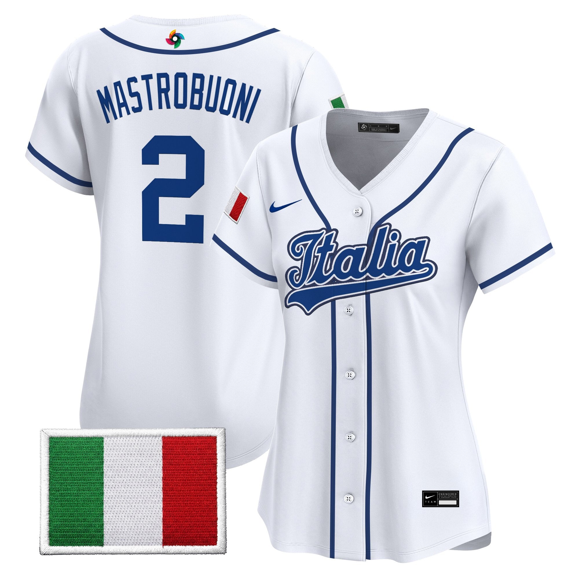 Women's Team Italy 2026 World Baseball Classic Vapor Premier Jersey - All Stitched