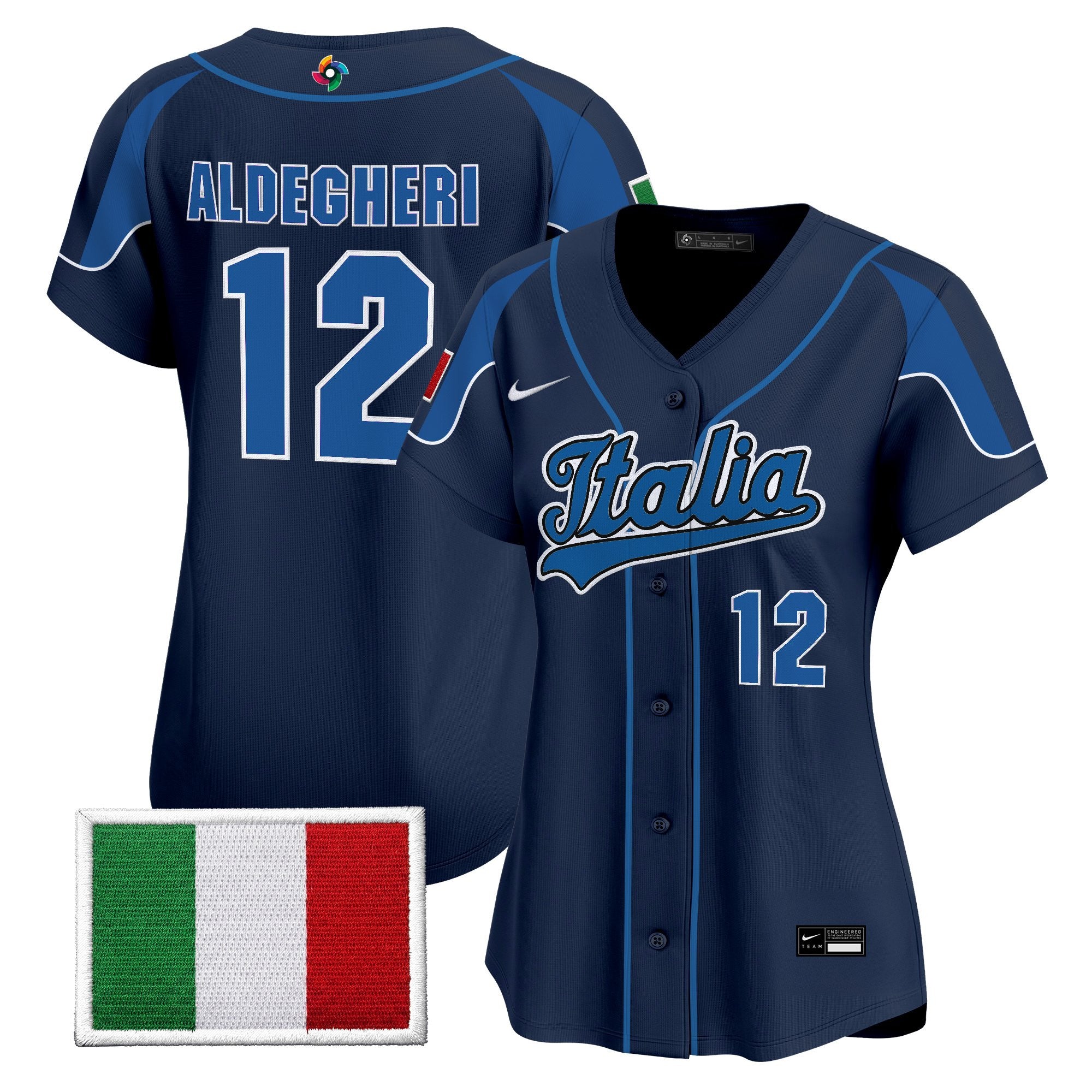 Women's Team Italy 2026 World Baseball Classic Vapor Premier Jersey - All Stitched
