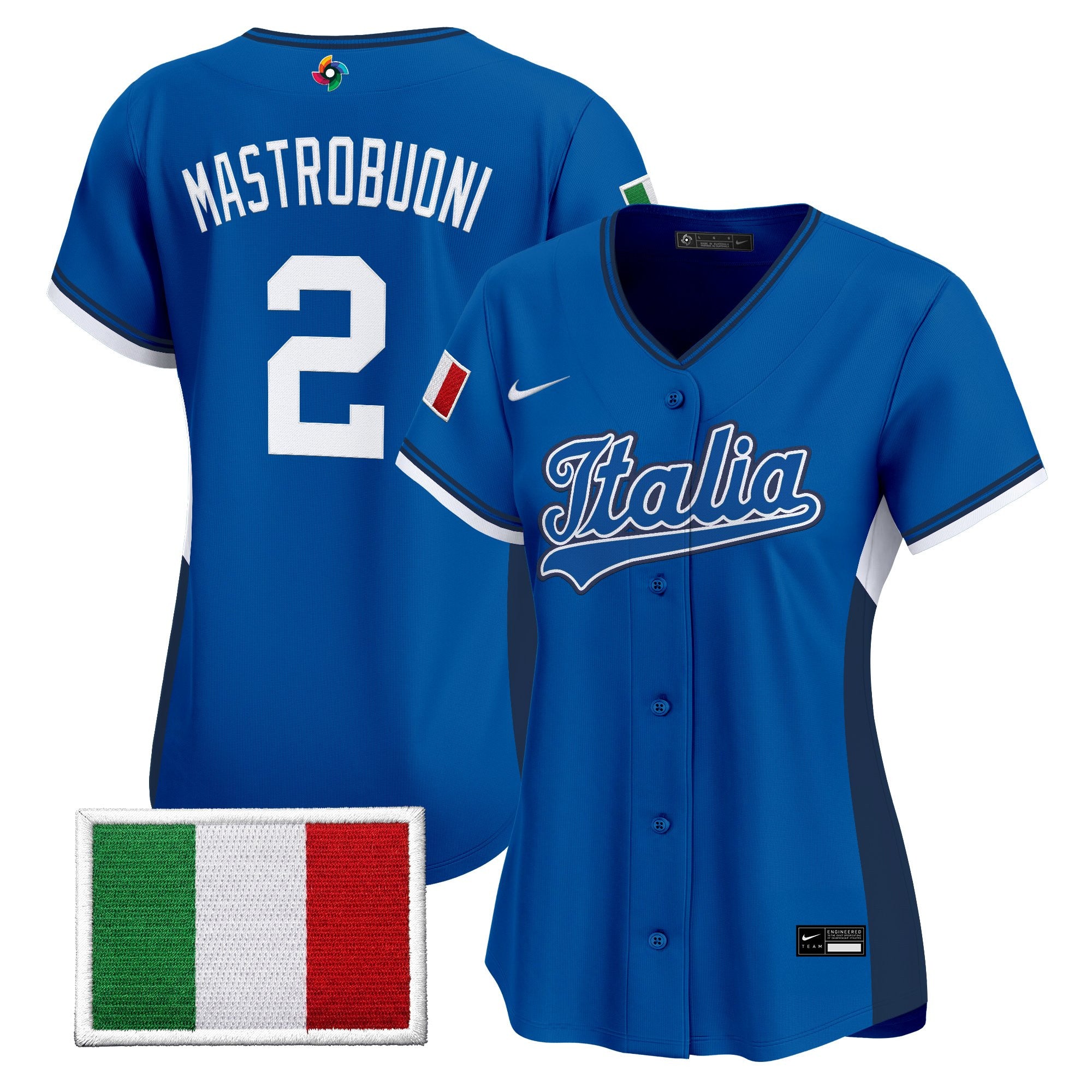 Women's Team Italy 2026 World Baseball Classic Vapor Premier Jersey - All Stitched
