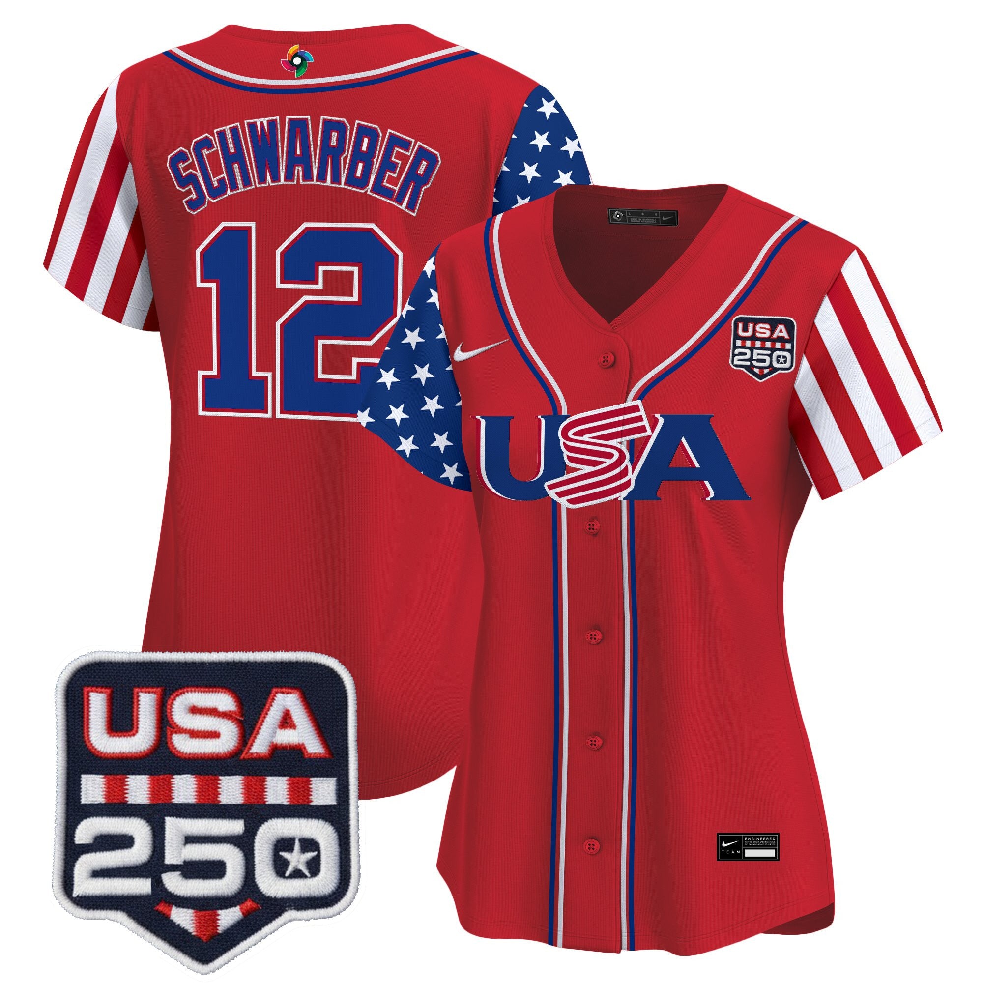 Women's Team USA World Baseball Classic "America250 Edition" Vapor Premier Limited Jersey - All Stitched