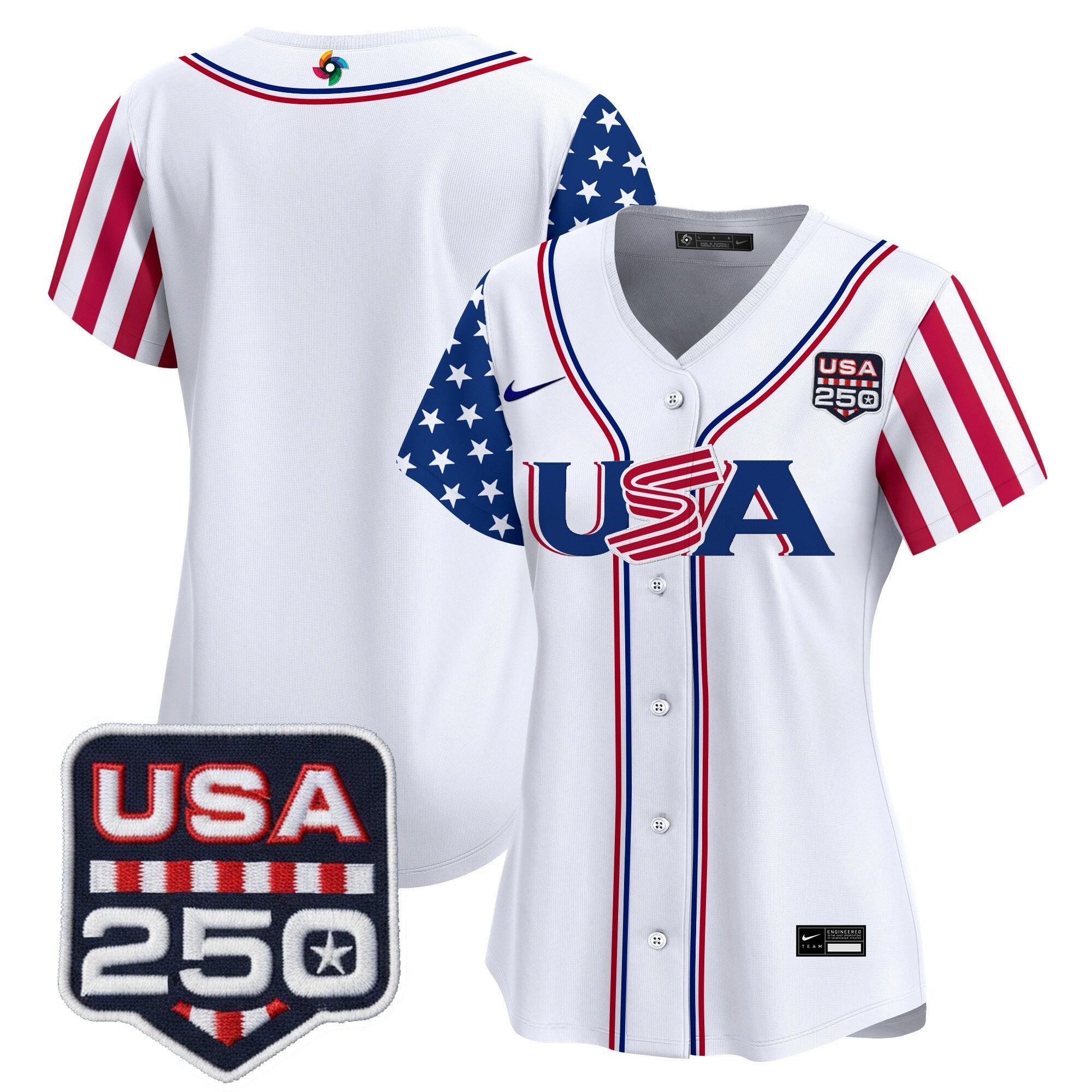 Women's Team USA World Baseball Classic "America250 Edition" Vapor Premier Limited Jersey - All Stitched